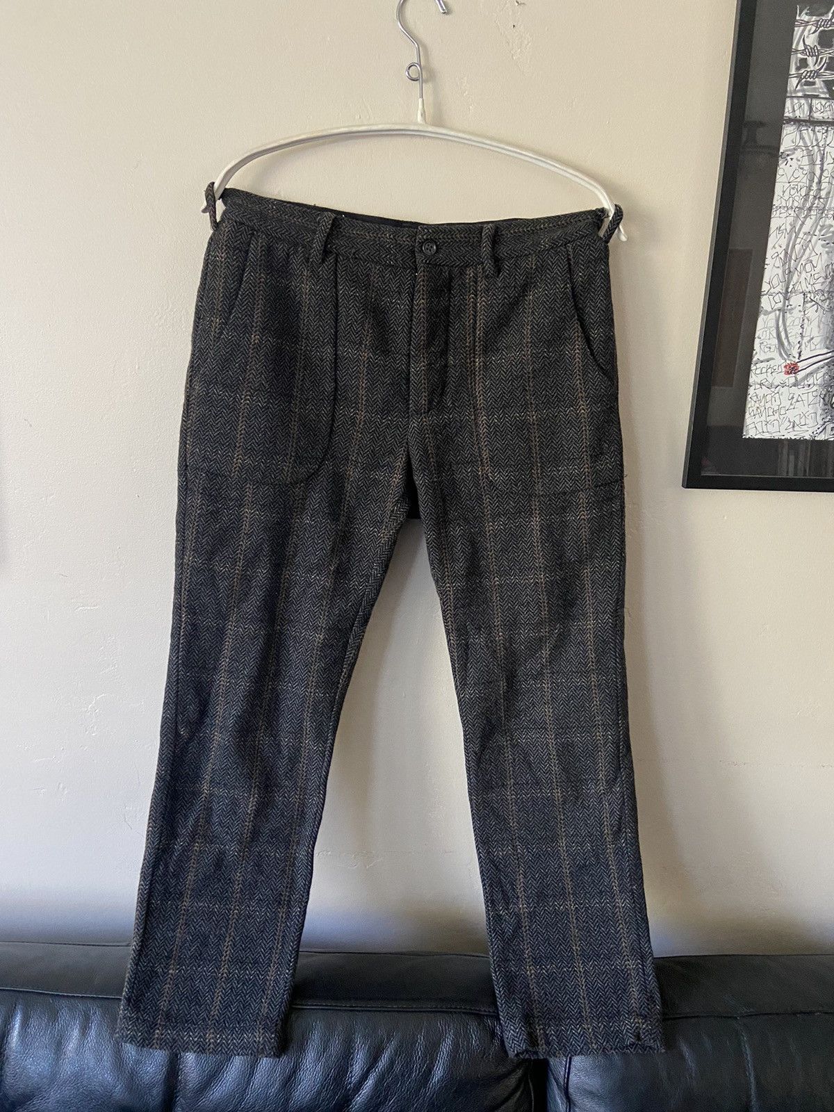 Image of Engineered Garments x Nepenthes New York Wool Cashmere Blend Plaid Trousers, Men's (Size 31)