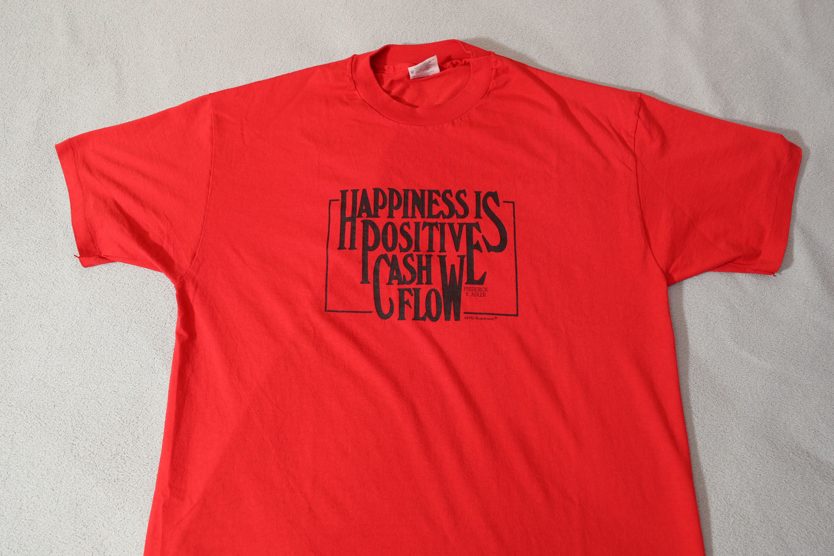 Hanes × Vintage Happiness is Positive Cash Flow 1982 Boardroom Tee (XL) Size US XL / EU 56 / 4 - 3 Thumbnail