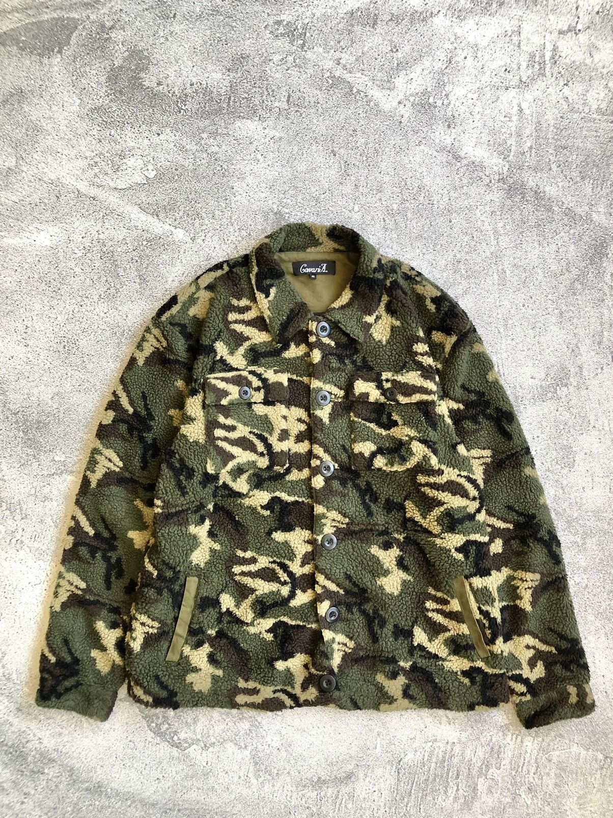 Vintage Cavaria camouflage sherpa jacket