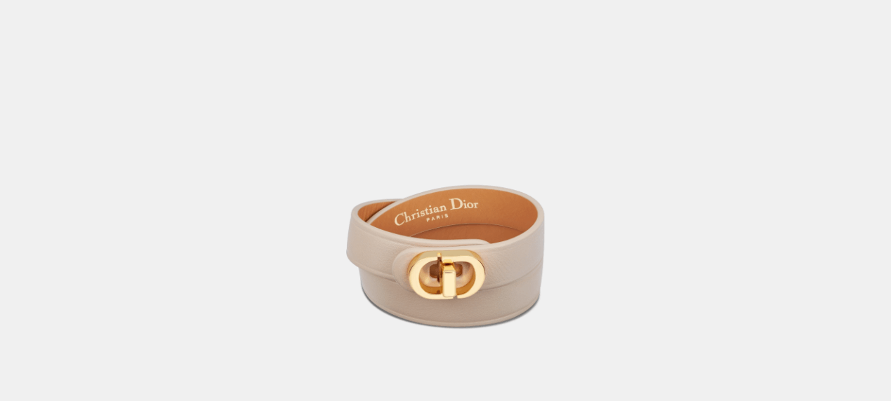 Dior o1w1db10424 Size: OS 30 Montaigne Double Bracelet in Beige Size ONE SIZE - 1 Thumbnail