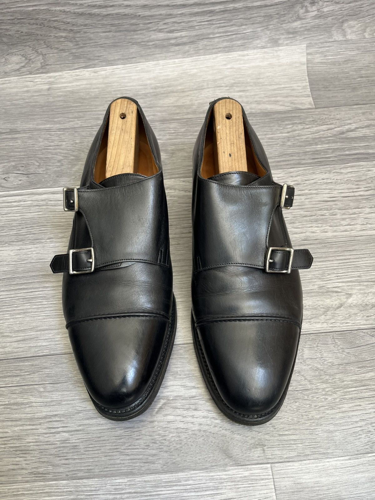 John Lobb John lobb william 2 monk strap black leather dress shoes Size US 8 / EU 41 - 2 Thumbnail