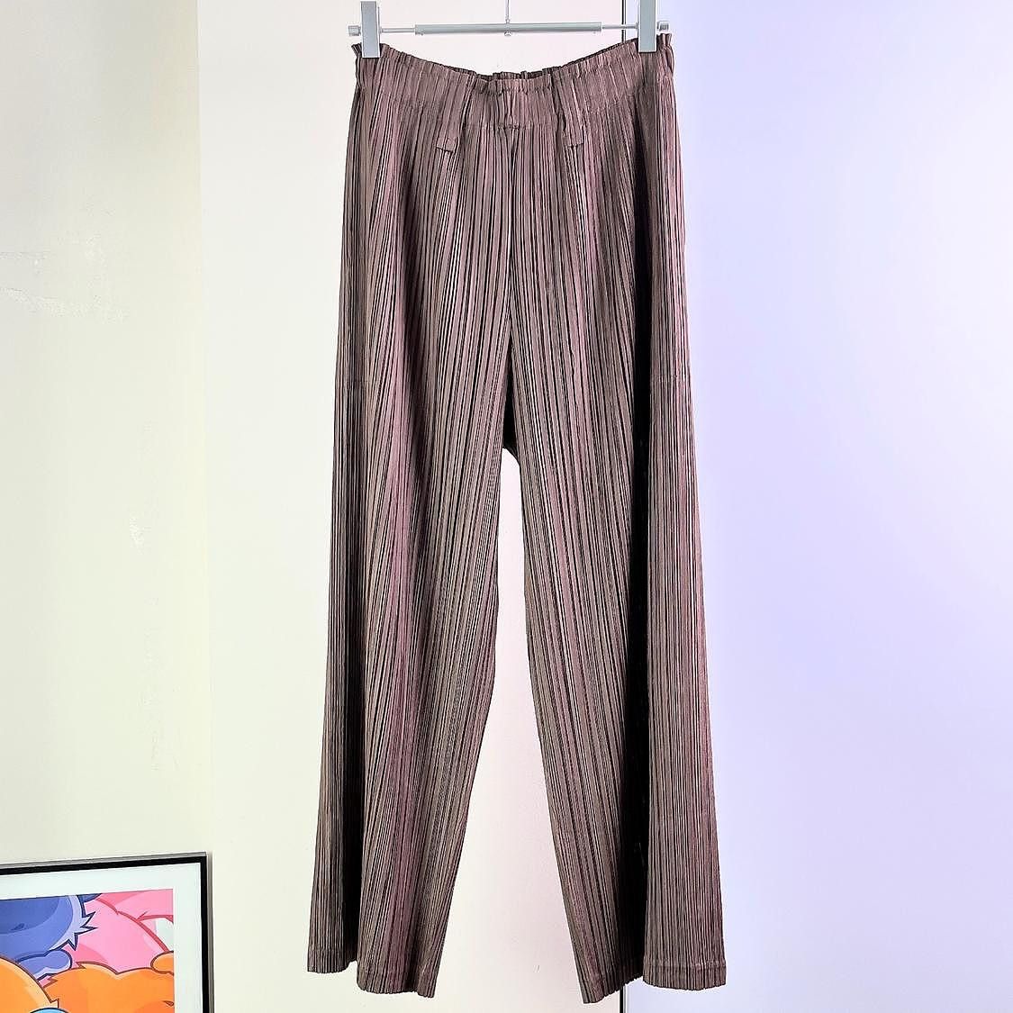 Pleats Please Issey Miyake Pleats Please Issey Miyake Brown Pleated Pants Size 3 Size 30" / US 8 / IT 44 - 1 Thumbnail