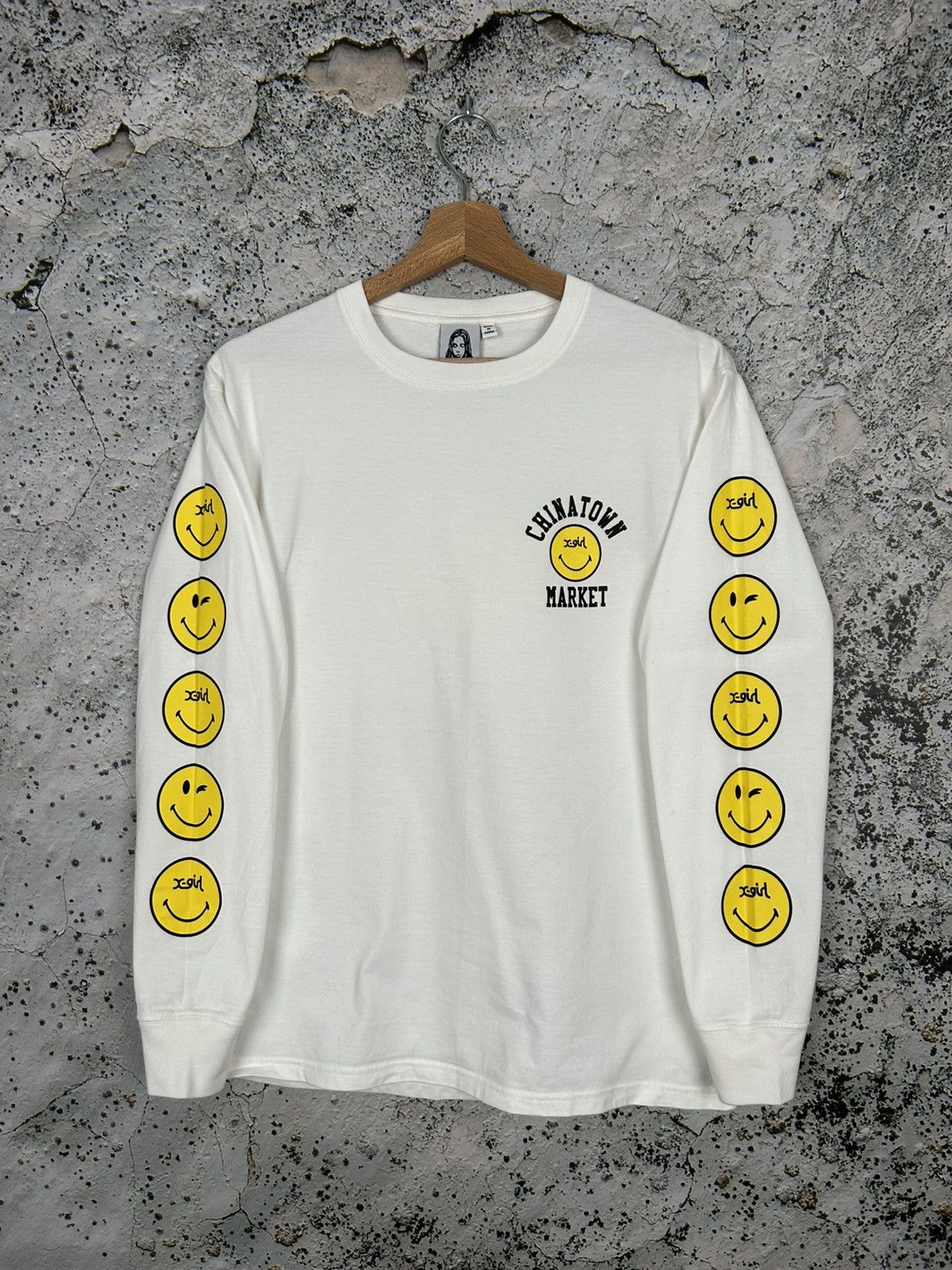 Market Chinatown Market x X-Girl Smiley Longsleeve Streetwear Hype Size US M / EU 48-50 / 2 - 1 Thumbnail