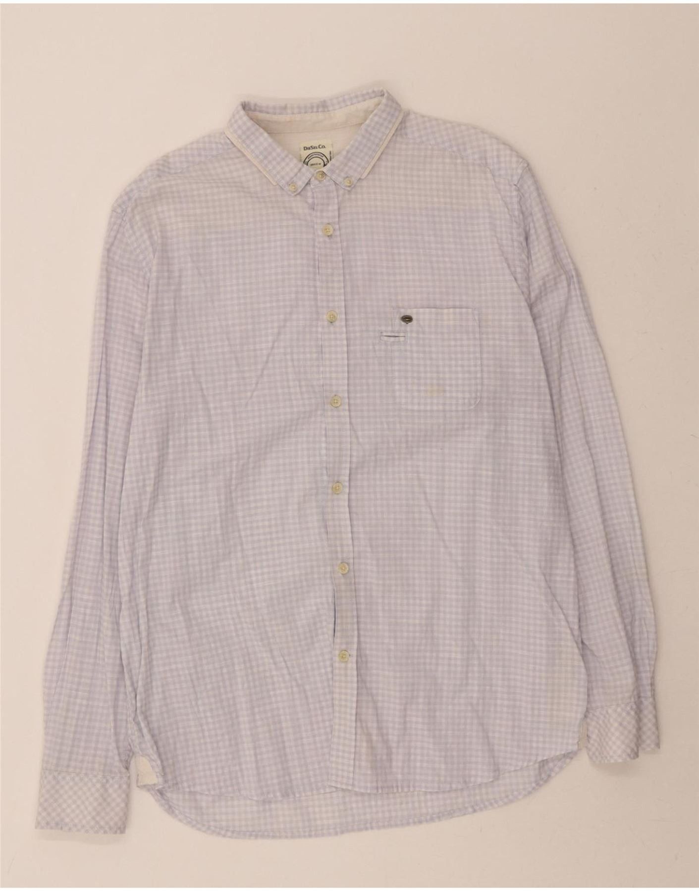 Diesel Mens Regular Fit Shirt Large Blue Gingham Cotton Size US L / EU 52-54 / 3 - 1 Thumbnail