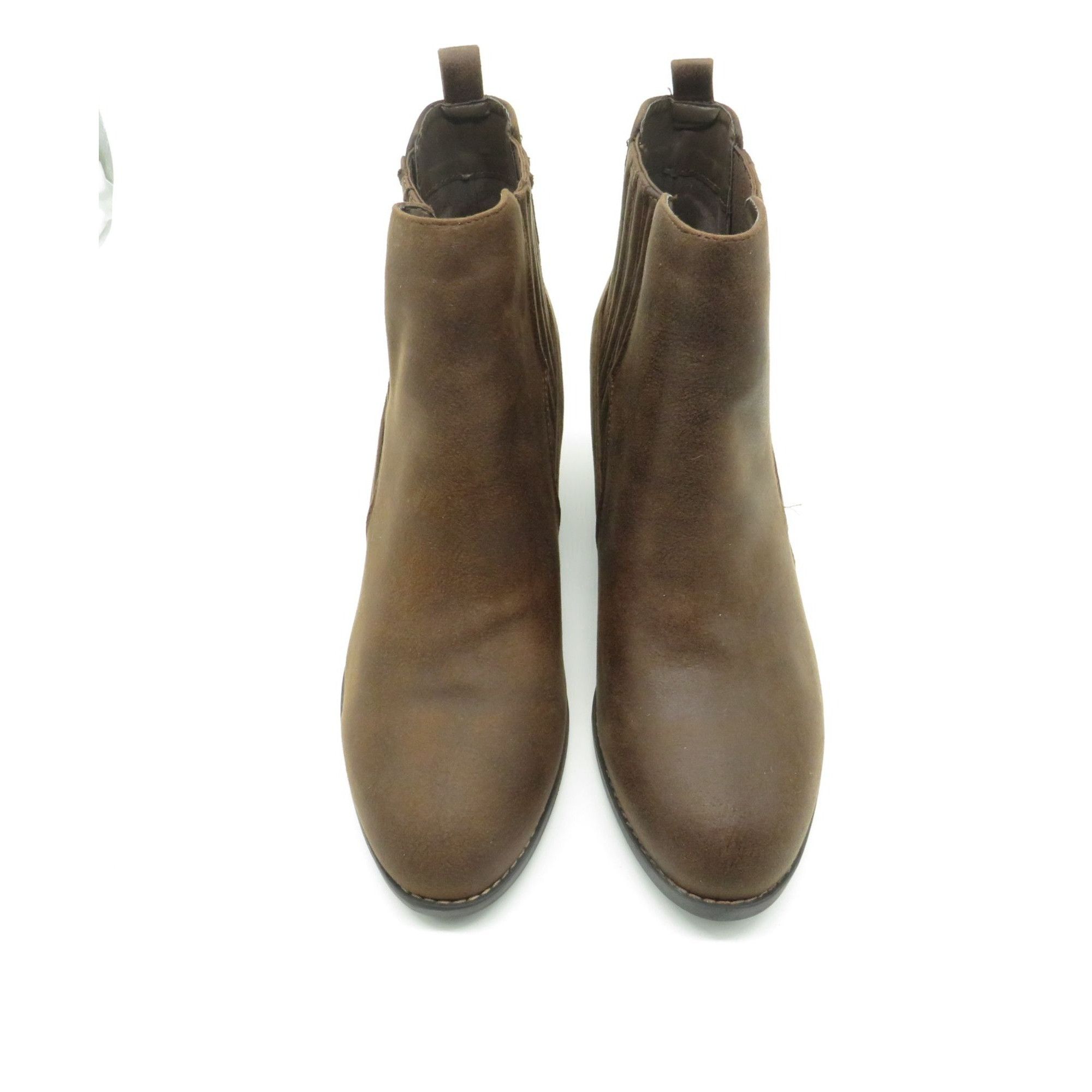 Other Bella-Vita Women's Brown Faux Leather Ankle Boots 11 Chunky Size US 11 / IT 41 - 2 Thumbnail