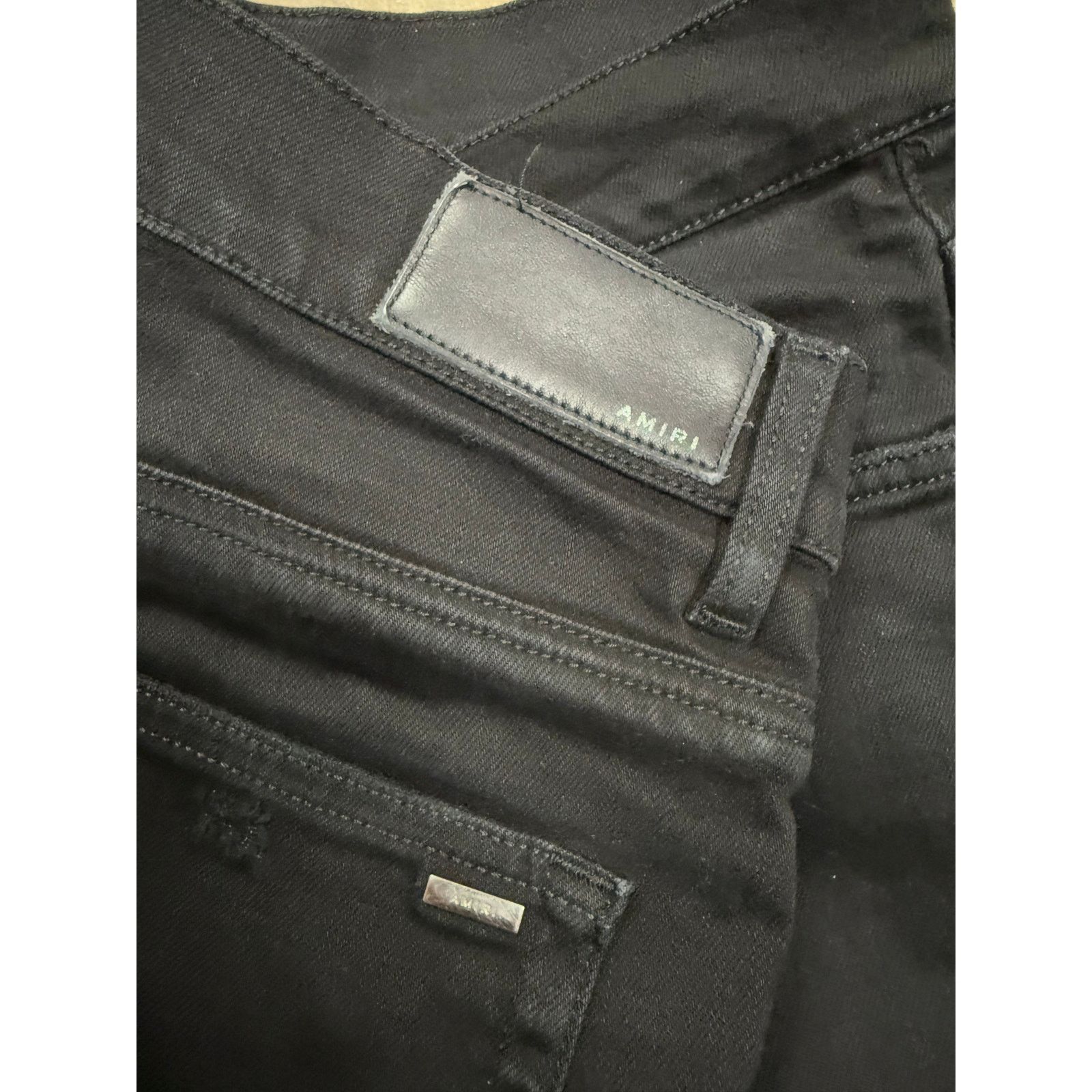 Amiri Amiri Jeans Black Thrasher Rip Used 33 Size US 33 - 3 Thumbnail