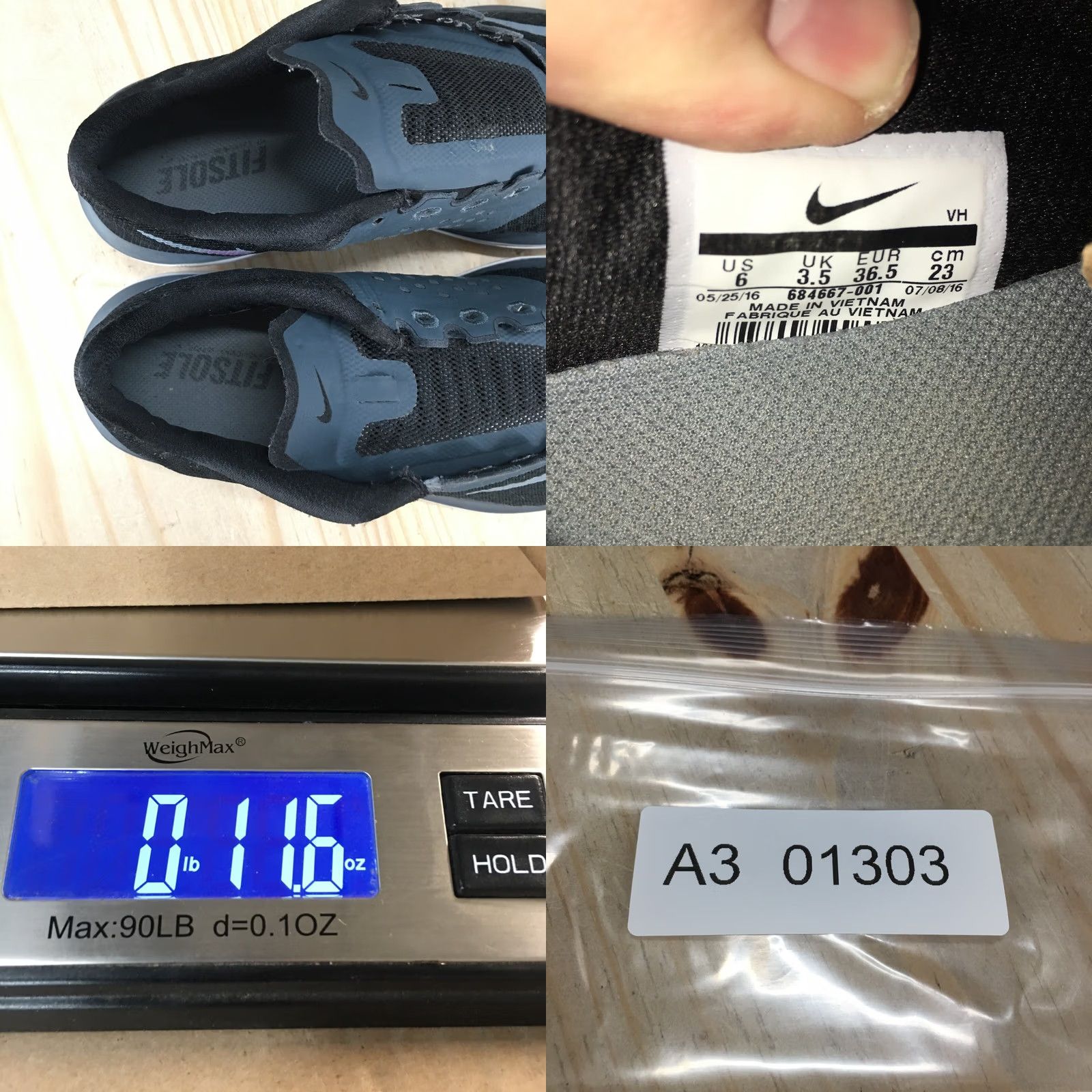 Nike Nike FS Lite Run 2 Athletic Sneakers Womens 6 Black Blue Low Top Size M / US 6-8 / IT 42-44 - 10 Thumbnail