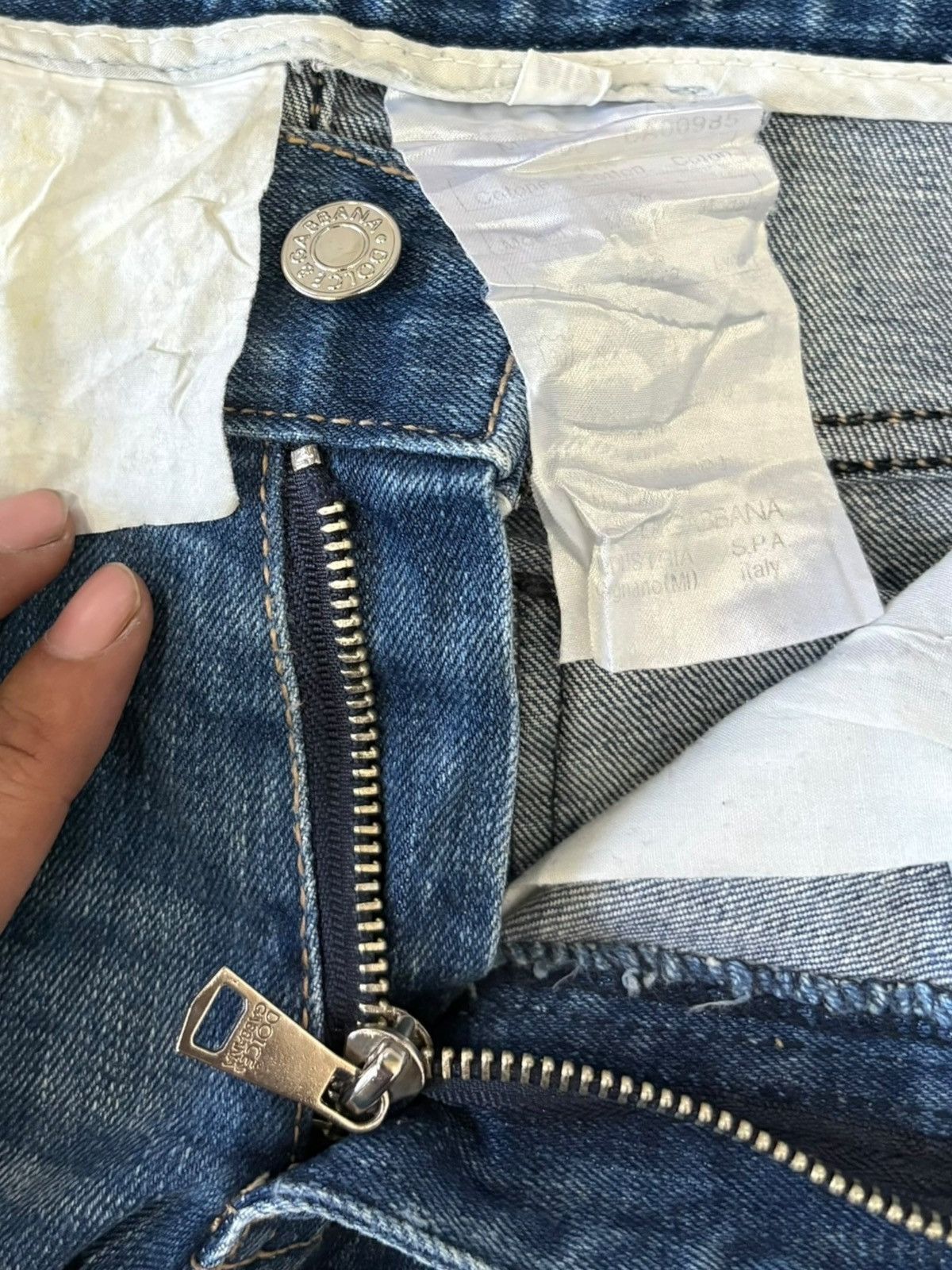 Dolce & Gabbana Vintage Italy Dolce Gabbana Distressed Clawmark Jeans Size 31" - 5 Thumbnail