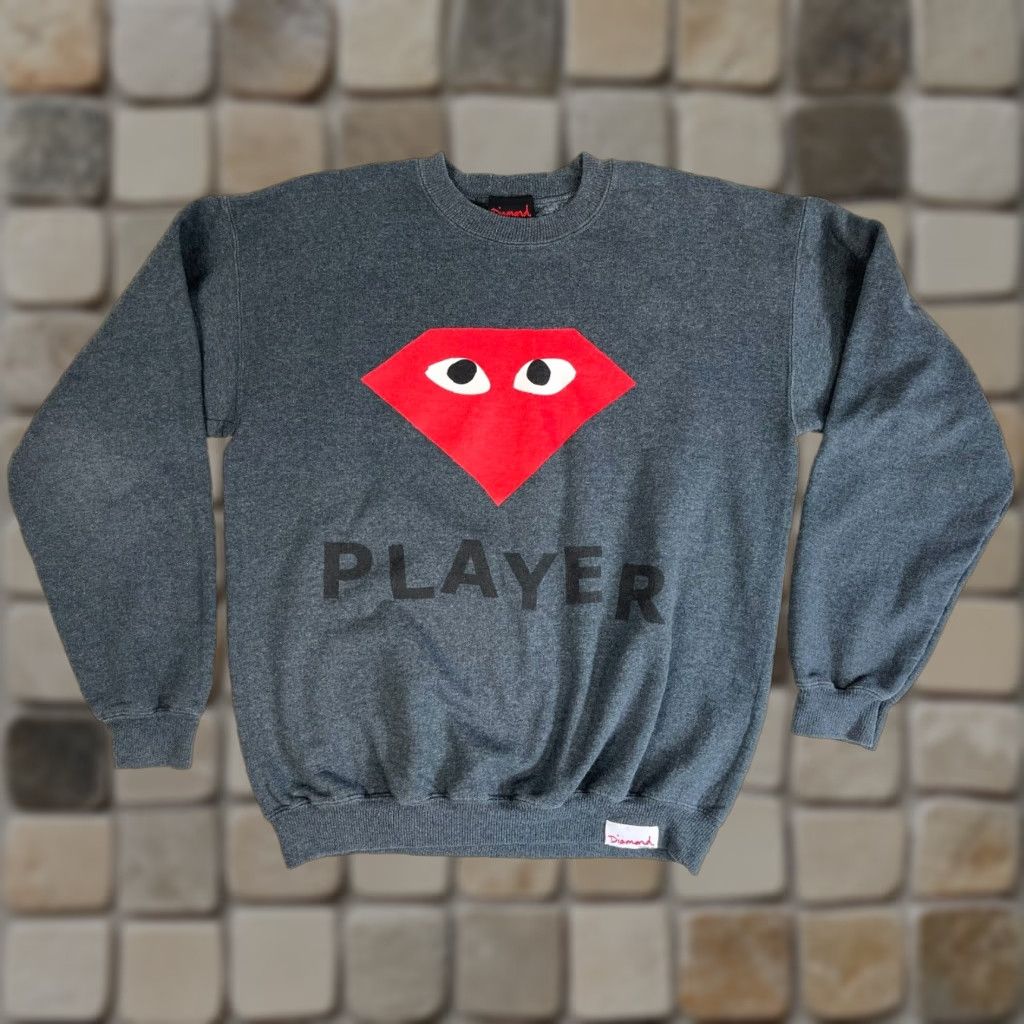 Vintage Diamond Supply Co. Player Crewneck Sweatshirt Men's Gray M Size US M / EU 48-50 / 2 - 1 Thumbnail