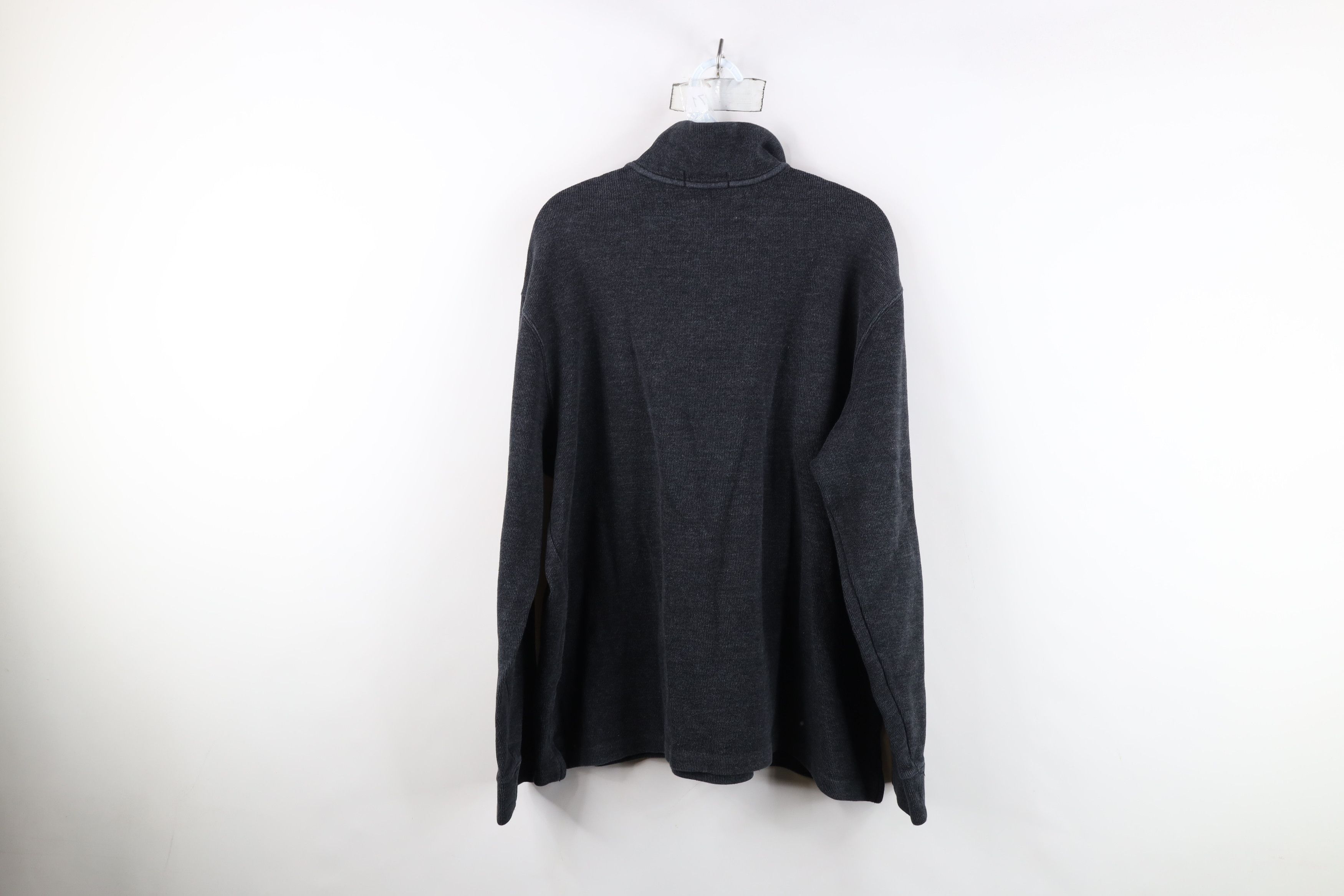 Ralph Lauren Vintage Ralph Lauren Ribbed Knit Half Zip Sweater Gray Size US L / EU 52-54 / 3 - 12 Thumbnail