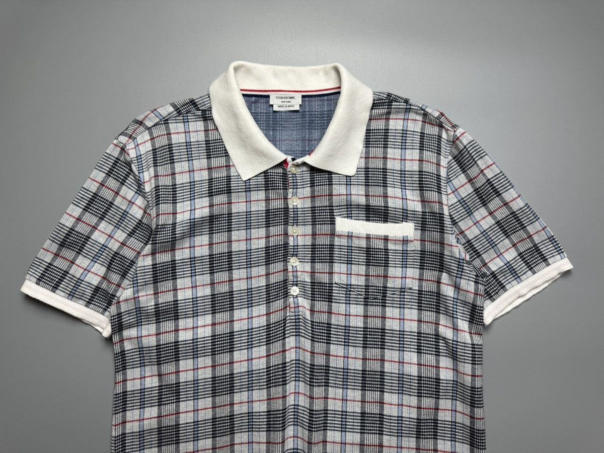 Thom Browne Thom Browne - SS/16 Cage Checkered Knitt Polo Shirt Size US XS / EU 42 / 0 - 8 Thumbnail