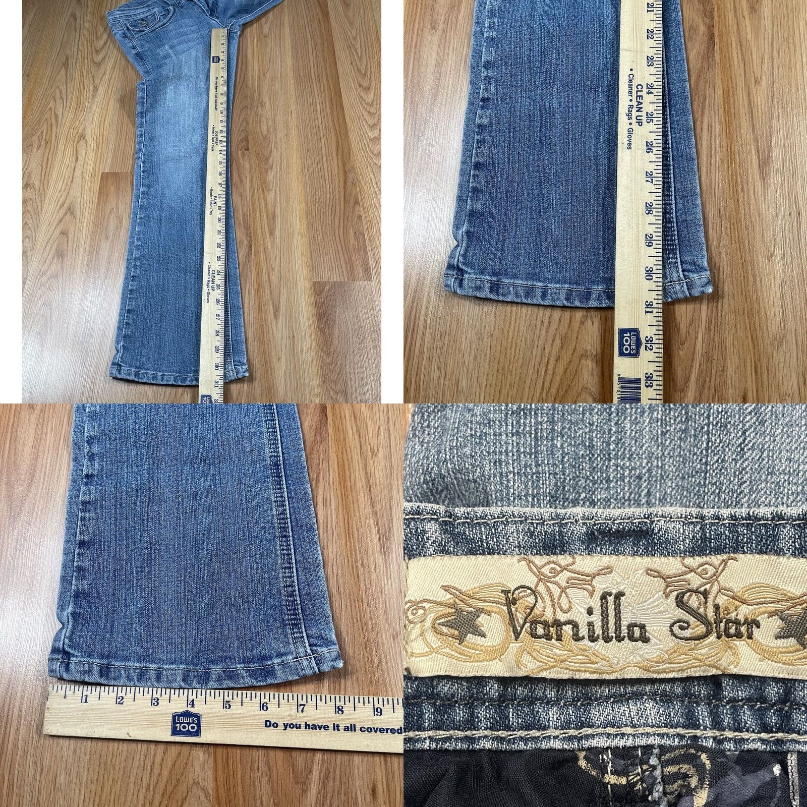 Vintage Vanilla Star Jeans Womens 5 Blue Straight Leg Stretch Low Rise Denim Pants Jeans Straight Leg Women's 5-Pocket Blue Pant Womens Jeans Men? Size 27" / US 4 / IT 40 - 8 Thumbnail