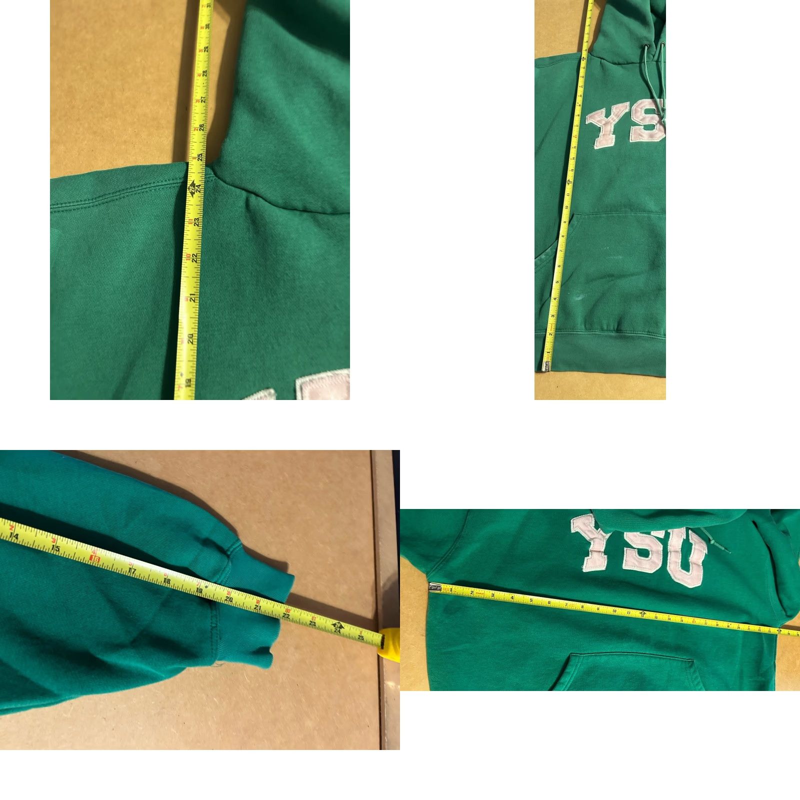 Jansport VTG Jansport Youngstown State University Hoodie Woman Large Green Pink YSU Kangaroo Pocket Stitched Pullover Fleece Size L / US 10 / IT 46 - 10 Thumbnail