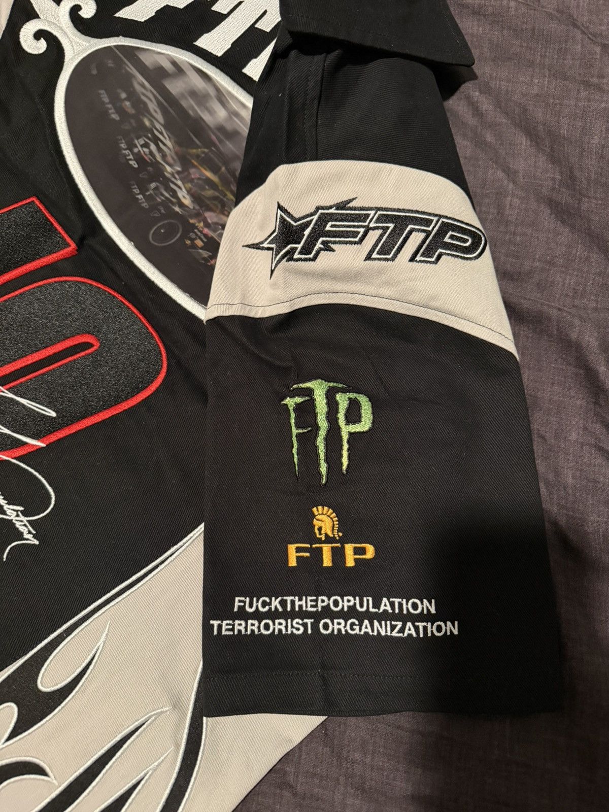 Fuck The Population FTP Raceway Button Up Shirt Medium IN HAND Size US M / EU 48-50 / 2 - 7 Thumbnail