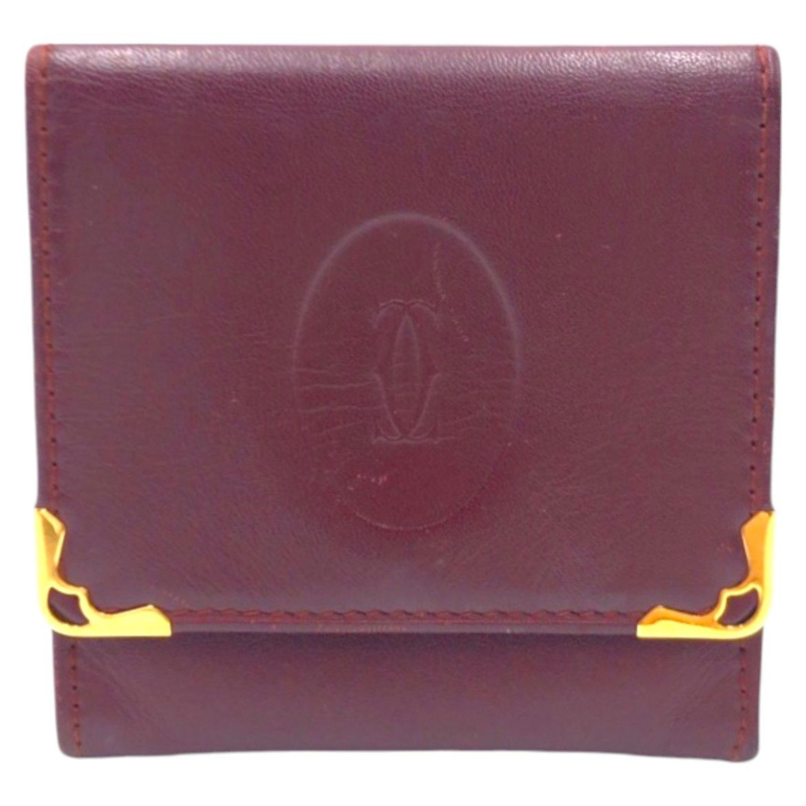Cartier Cartier Cartier Must Line Leather Coin Case Leather Coin Case 407153 in Very Good Condition Size ONE SIZE - 1 Thumbnail