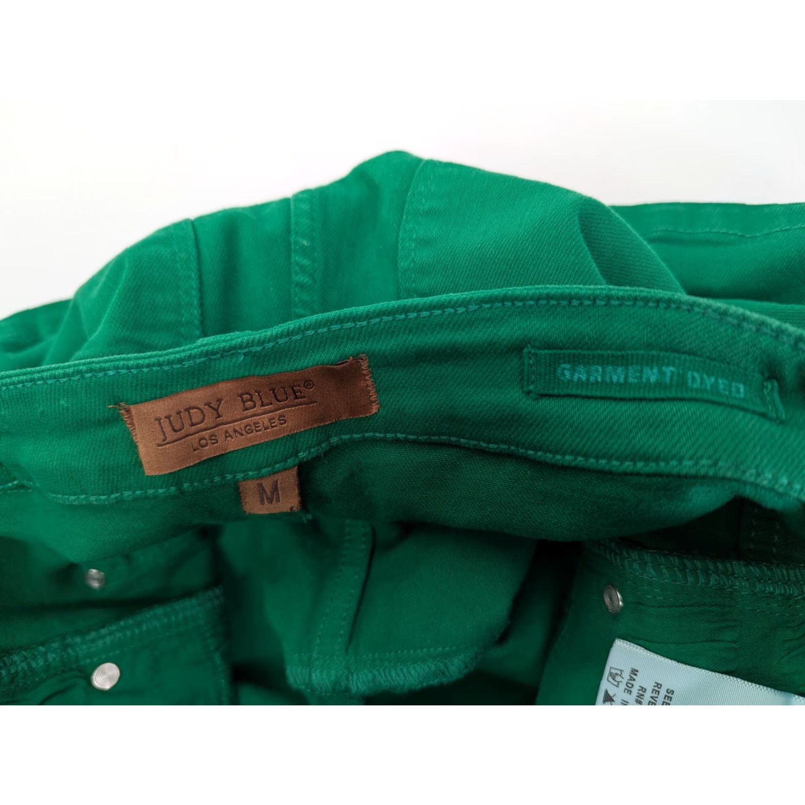 Vintage Judy Blue Garment Dyed Denim Shorts Womens Medium Green Stretch High Rise Size 32" / US 10 / IT 46 - 7 Thumbnail