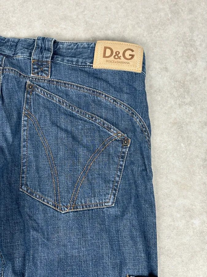Dolce & Gabbana AW2004 Dolce & Gabbana Navy Denim Cargo Jeans Size US 34 / EU 50 - 8 Thumbnail