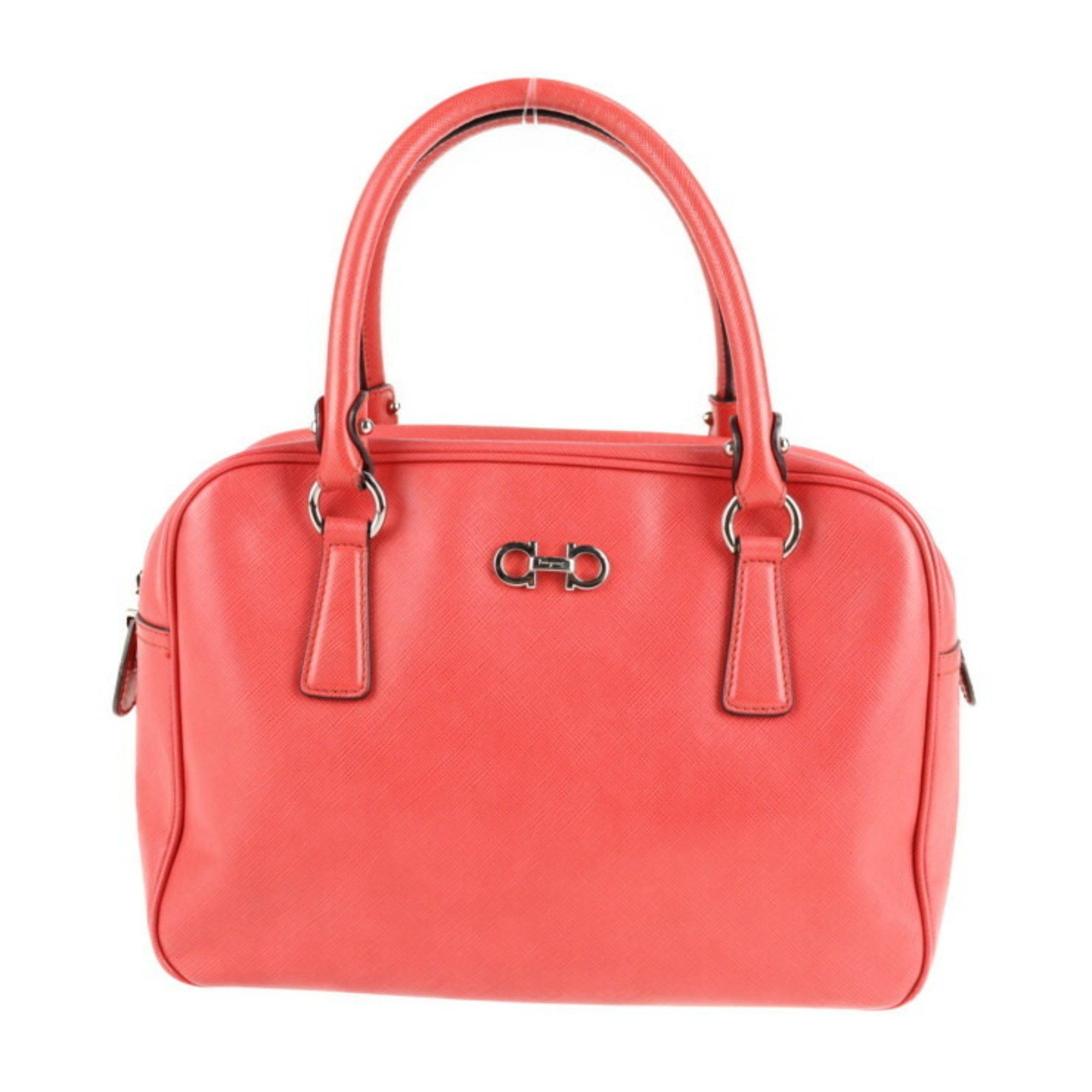 Salvatore Ferragamo Gancini Handbag EE 21 B713 Leather Pink 2122043007465R1