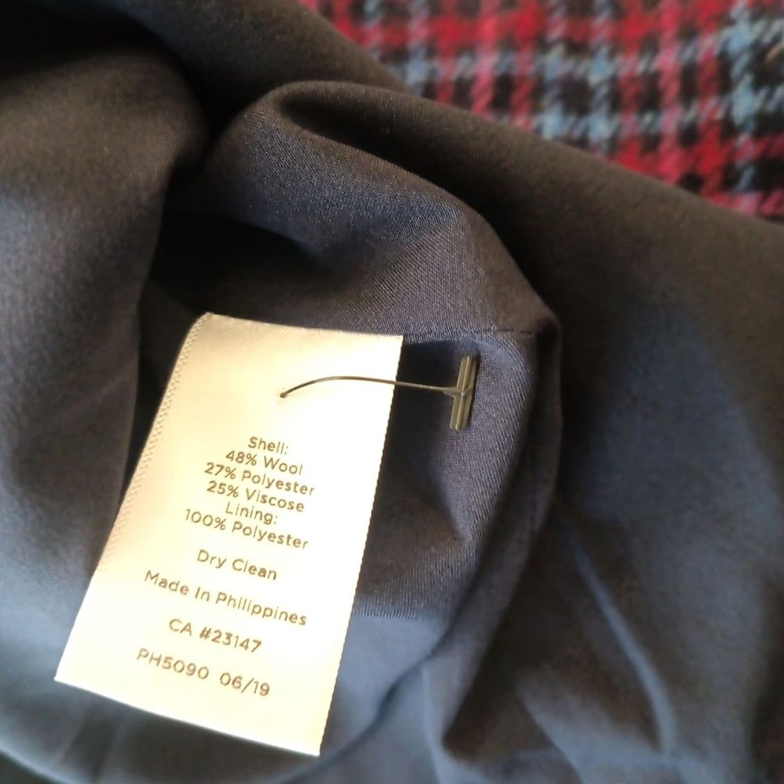 Talbots Talbots Skirt Petites 16P Purple Plaid Short Tweed Lined Button Accent Women Pencil (Dry Clean) Size 38" / US 16 / IT 52 - 7 Thumbnail