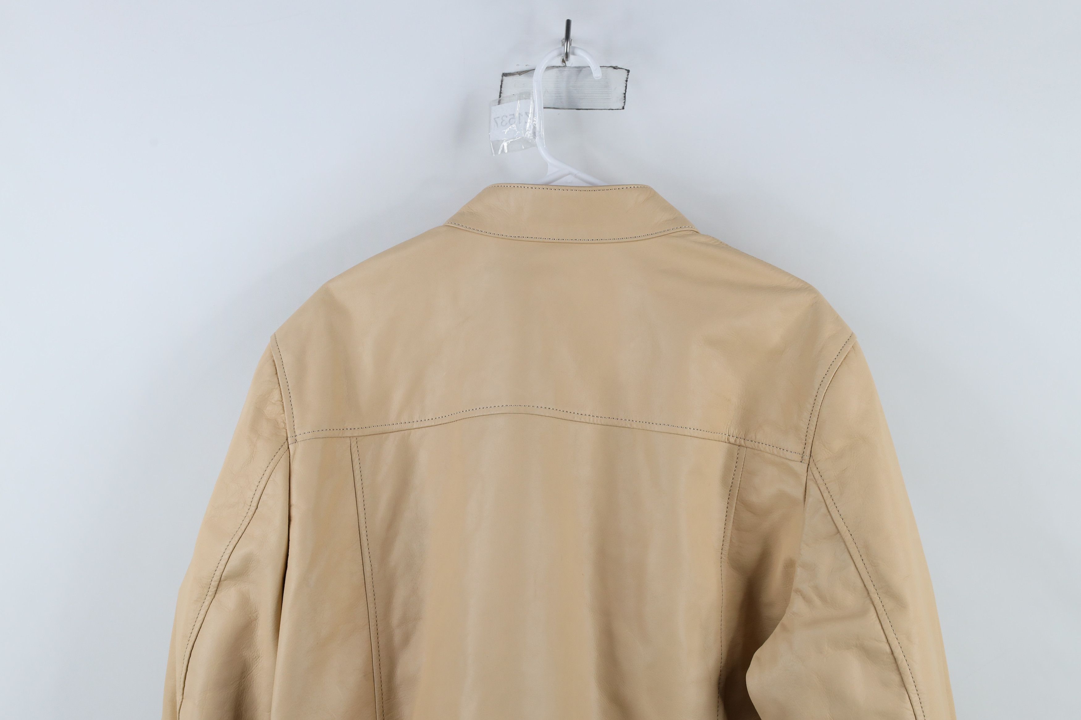 Vintage Vintage 90s Streetwear Leather Cafe Racer Bomber Jacket Size US XL / EU 56 / 4 - 16 Thumbnail