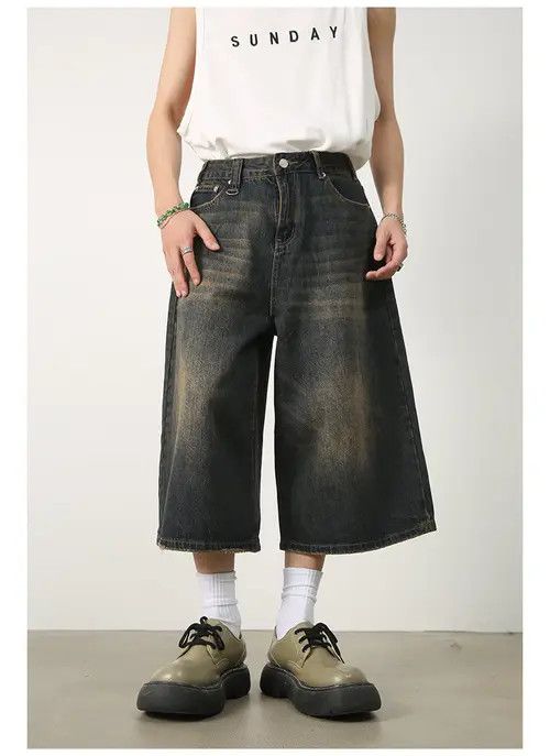 Other Retro all-match loose distressed denim shorts Size US 32 / EU 48 - 2 Thumbnail