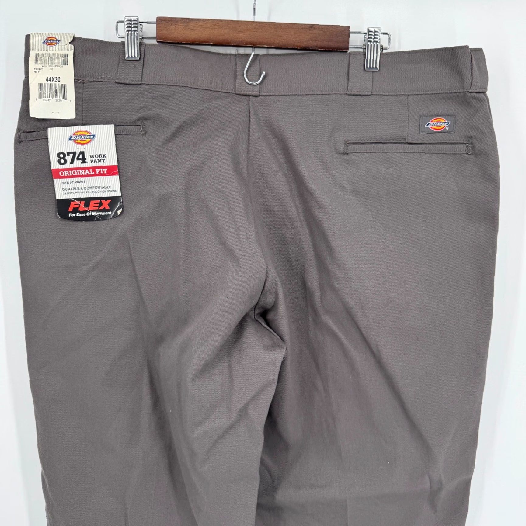 Dickies Mens 874 Work Pants Original Fit Flex Gray Size 44x30 NWT