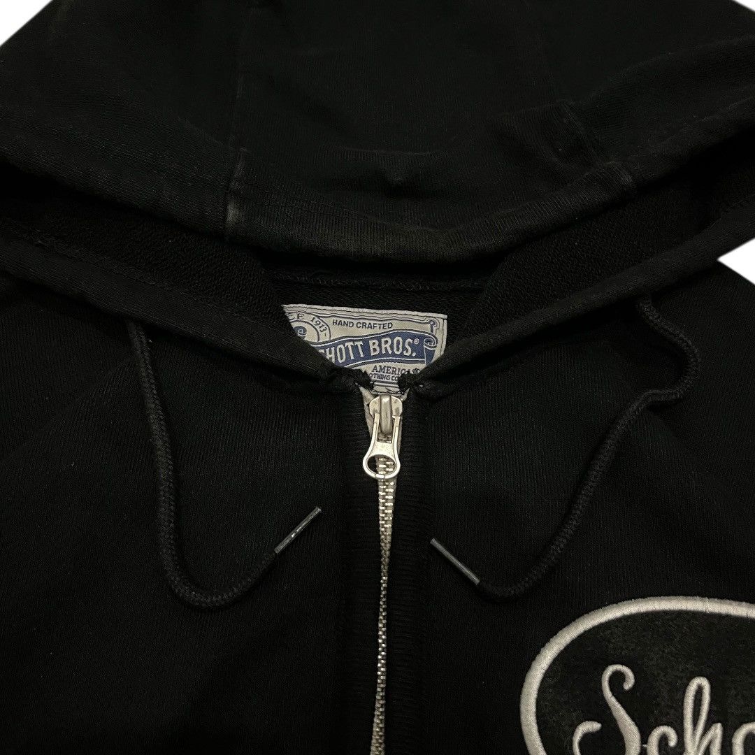 Schott CRAZY VINTAGE🖤Schott Bros Half Zip Hoodie–American Classic! Size US L / EU 52-54 / 3 - 5 Thumbnail