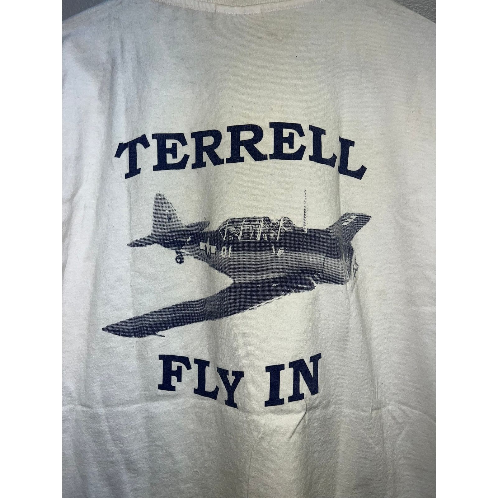 Hanes Vintage Terrell Fly In Shirt School Air Force Tee 90s VTG L Size US L / EU 52-54 / 3 - 9 Thumbnail