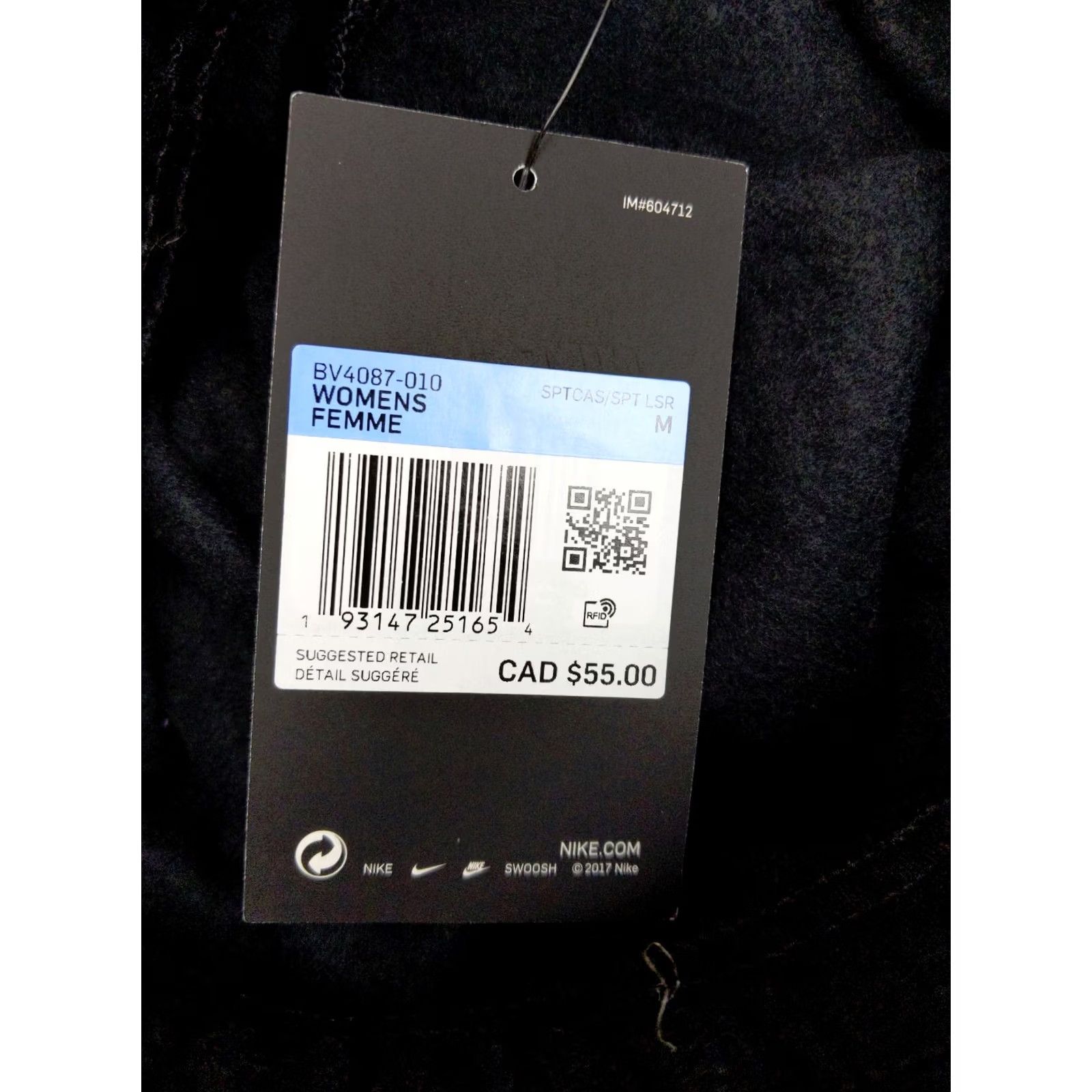 Nike Nike Slim Fit Womens M Black Canada Sweatpants Skinny Mid Rise Size 32" / US 10 / IT 46 - 6 Thumbnail