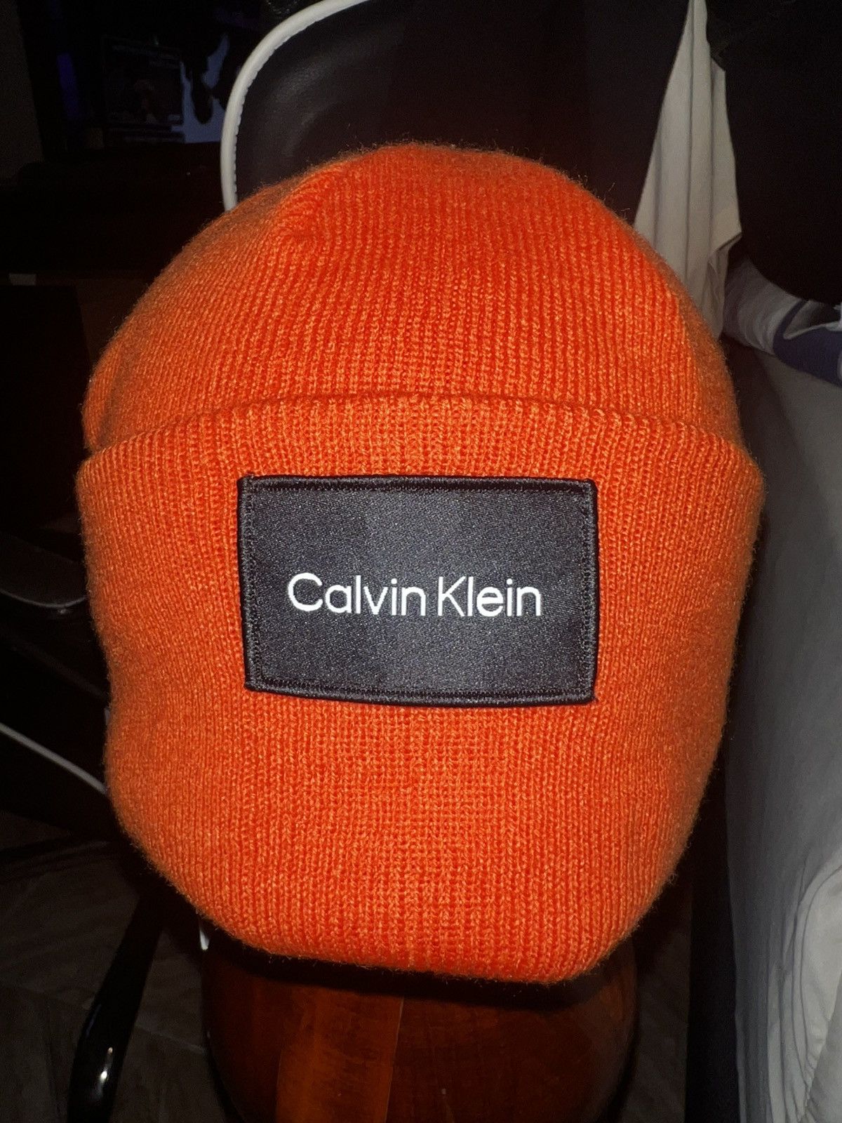 Calvin Klein 90s Calvin Klein orange beanie Size ONE SIZE - 1 Thumbnail