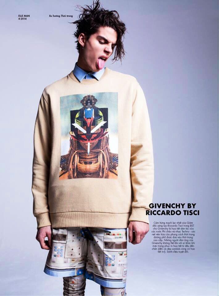 Givenchy Beige Runway Masai Print Oversized Sweatshirt Size US S / EU 44-46 / 1 - 7 Thumbnail
