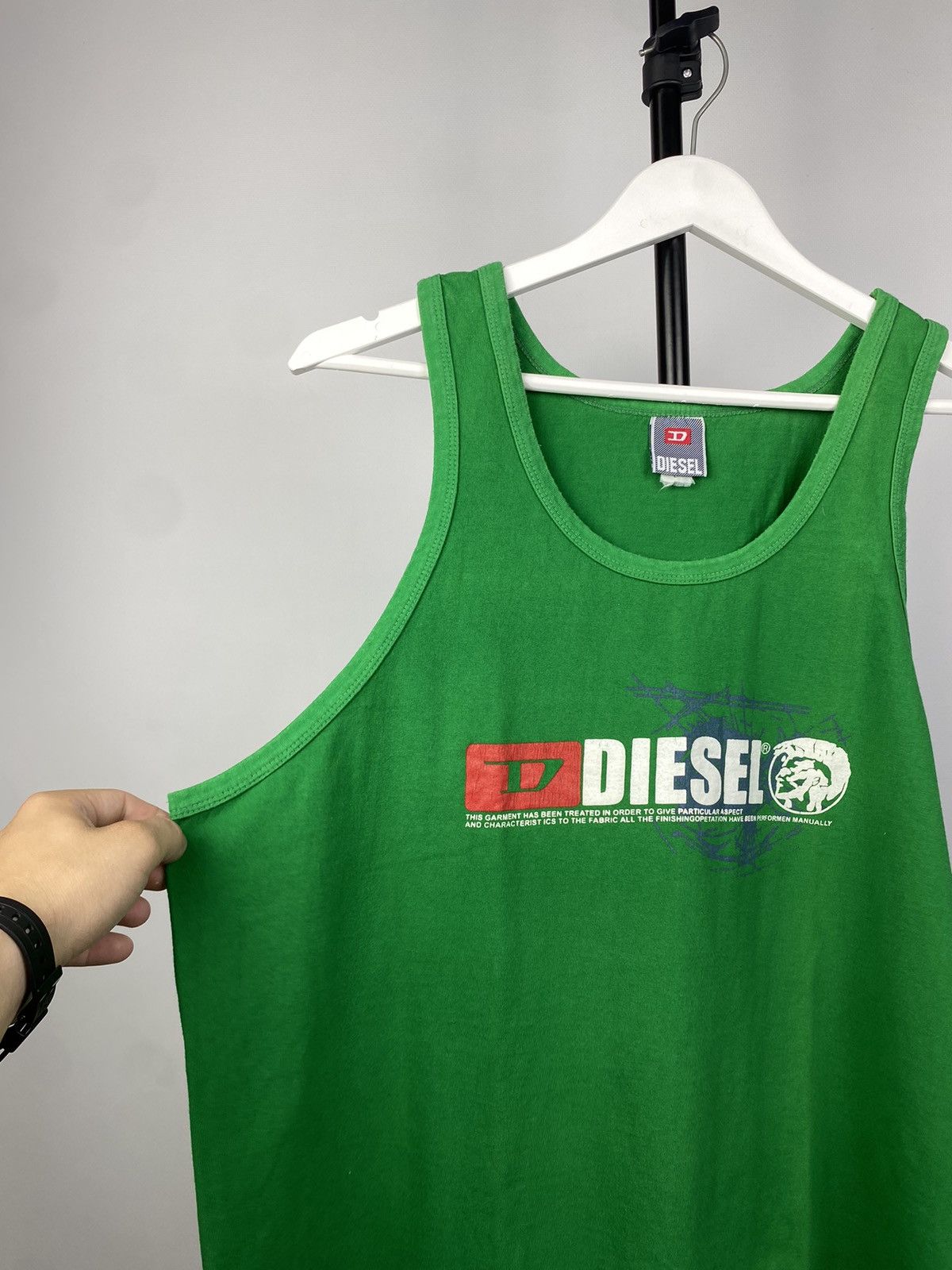 Diesel × Vintage Y2K Diesel Avant Garde Tank Top Back Print Streetwear Hype Size US M / EU 48-50 / 2 - 3 Thumbnail