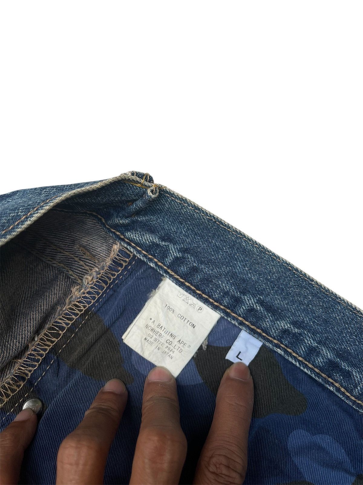 Bape A Bathing Ape Rope Logo ASNKA Selvedge Denim Jeans Size US 36 / EU 52 - 7 Thumbnail