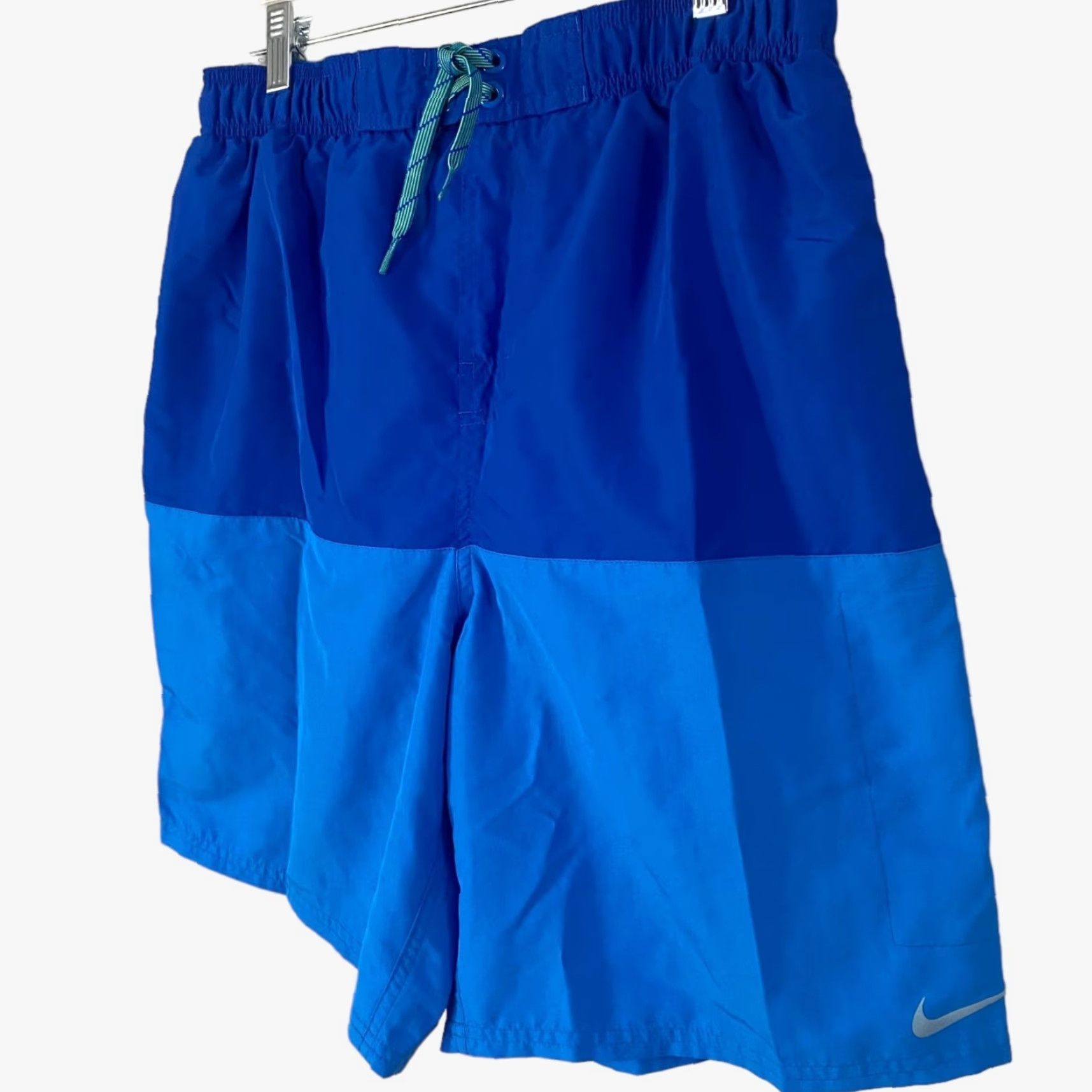 Nike Nike Two Tone Blue Color Block Swim Trunks Shorts Men's L Beach Surf Trunks Size US 33 - 3 Thumbnail