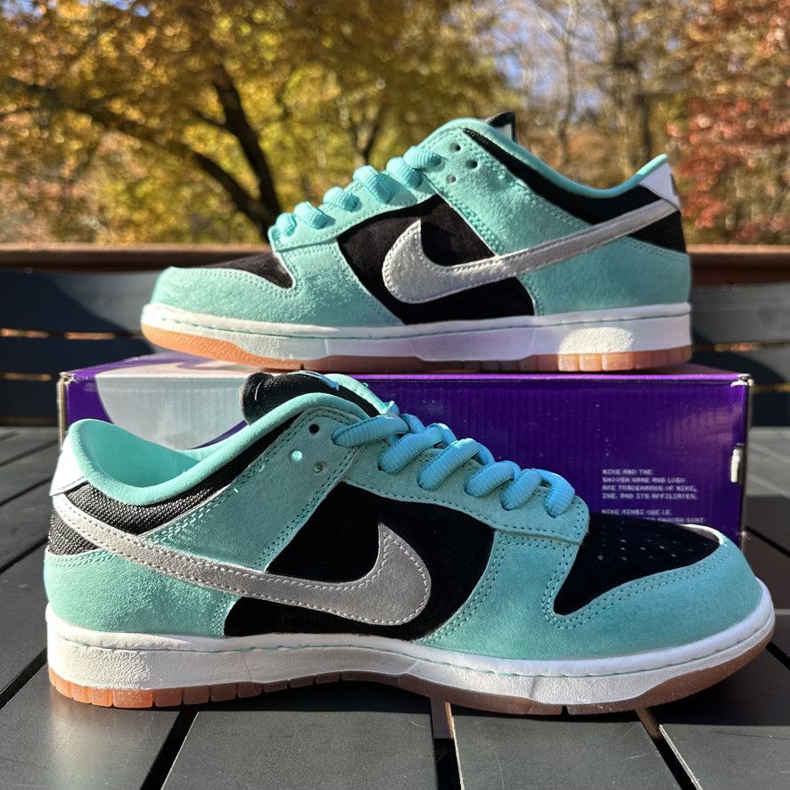 Nike Nike SB Dunk Custom Tiffany Suede - Teal/Black - Size 10 Size US 10 / EU 43 - 3 Thumbnail