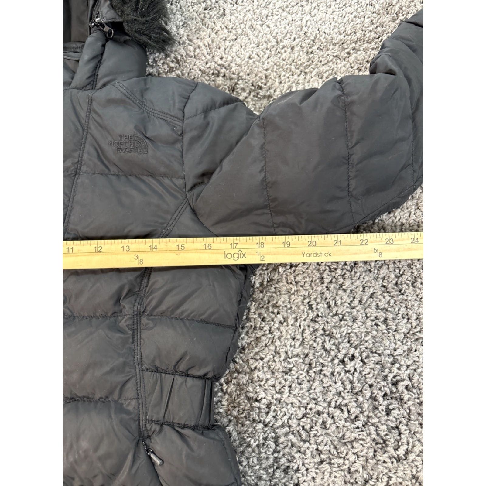 The North Face The North Face Jacket Bomber Hooded Down Puffer 550 Goose Down Black S Womens Regular Zip Logo Quilted Classic Outdoor Ski Size S / US 4 / IT 40 - 3 Thumbnail
