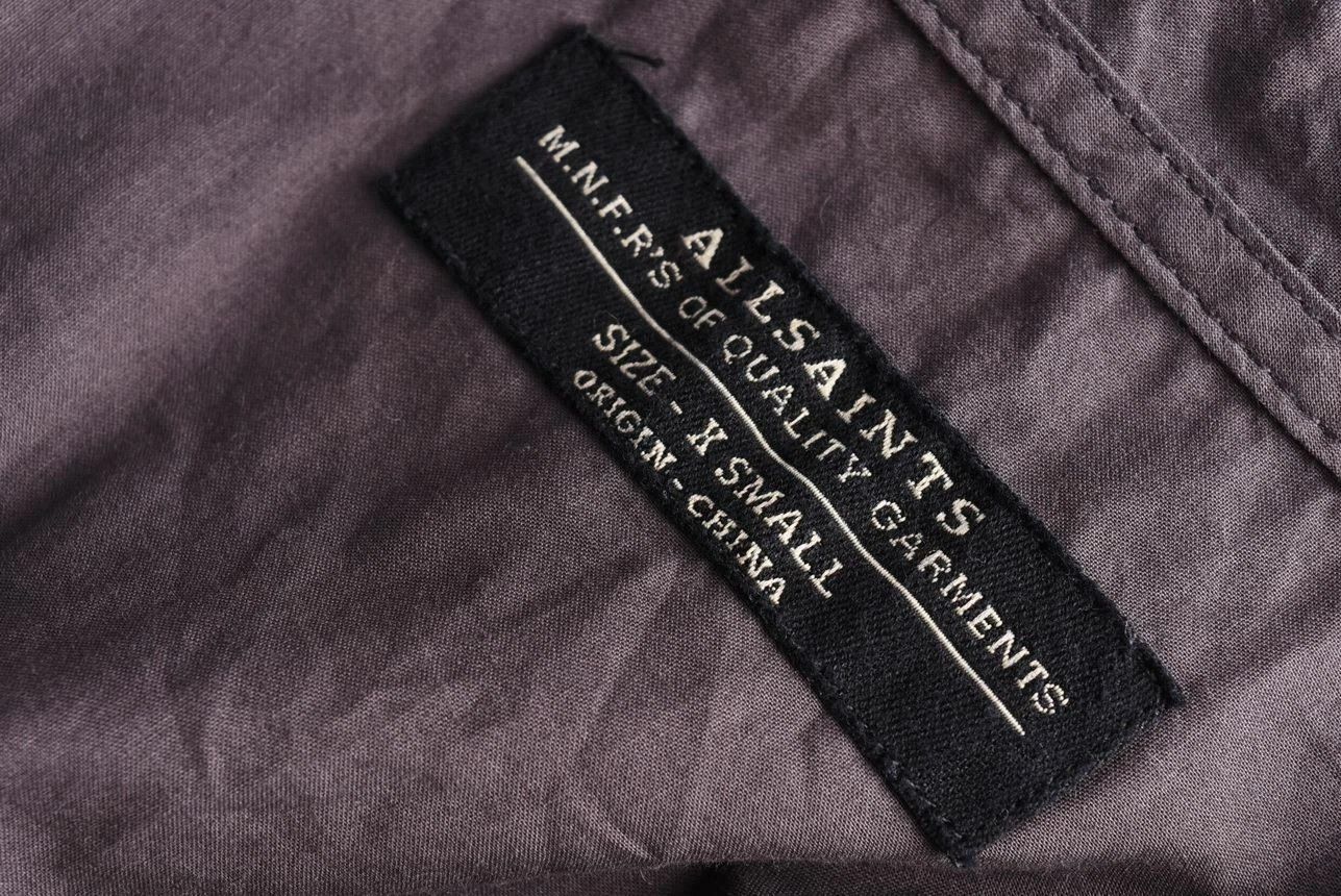 Allsaints AllSaints Aristide Long Sleeve Cotton Shirt Grey Size US S / EU 44-46 / 1 - 5 Thumbnail