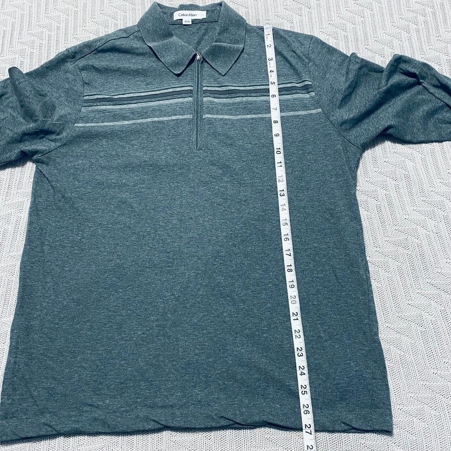 Calvin Klein Calvin Klein gray long sleeve polo Size US L / EU 52-54 / 3 - 7 Thumbnail