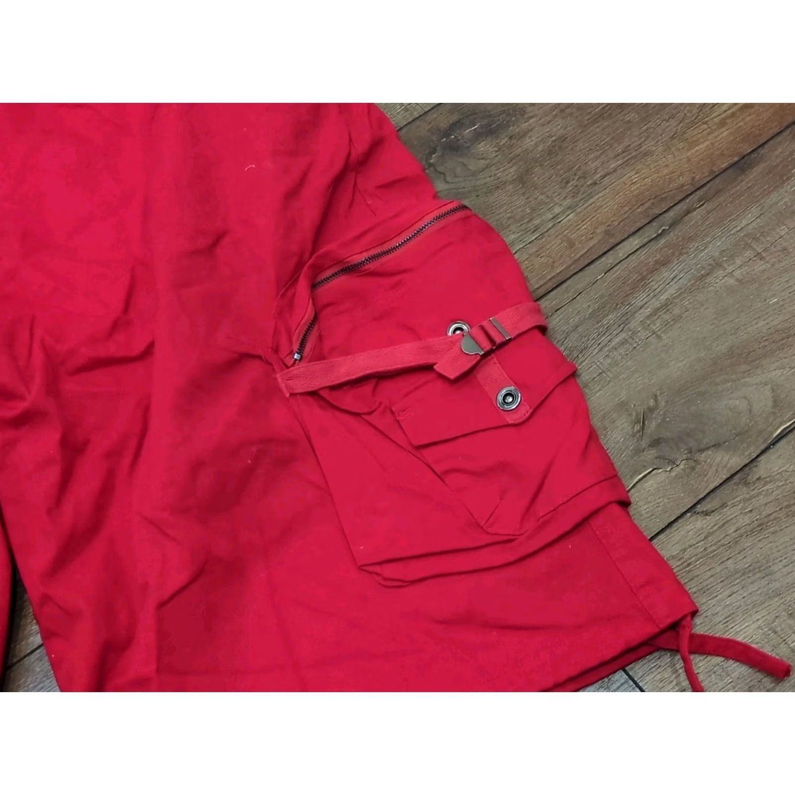 Vintage Z Denim Premium Collection Mens Bermuda Shorts 5-Pocket Red 44x15 Denim Cargo Bermuda Streetwear Y2K Hip Hop Mens Size US 44 / EU 60 - 4 Thumbnail