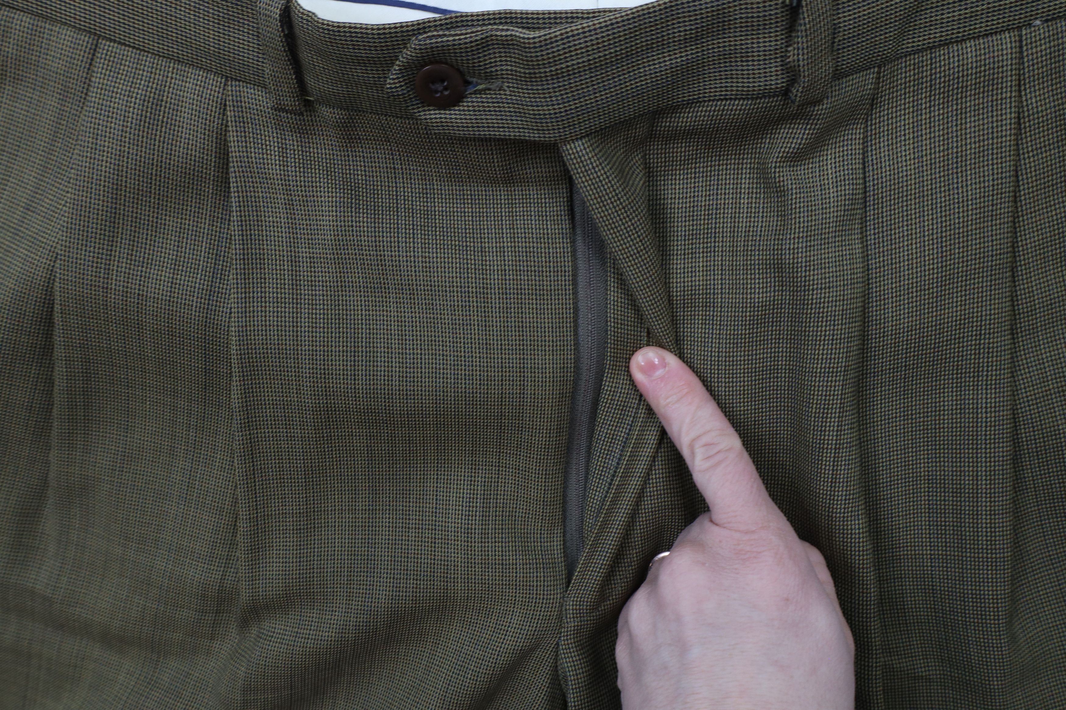 Ralph Lauren × Vintage Vintage 90s Ralph Lauren Pleated Wide Leg Chino Pants Beige Size US 36 / EU 52 - 7 Thumbnail