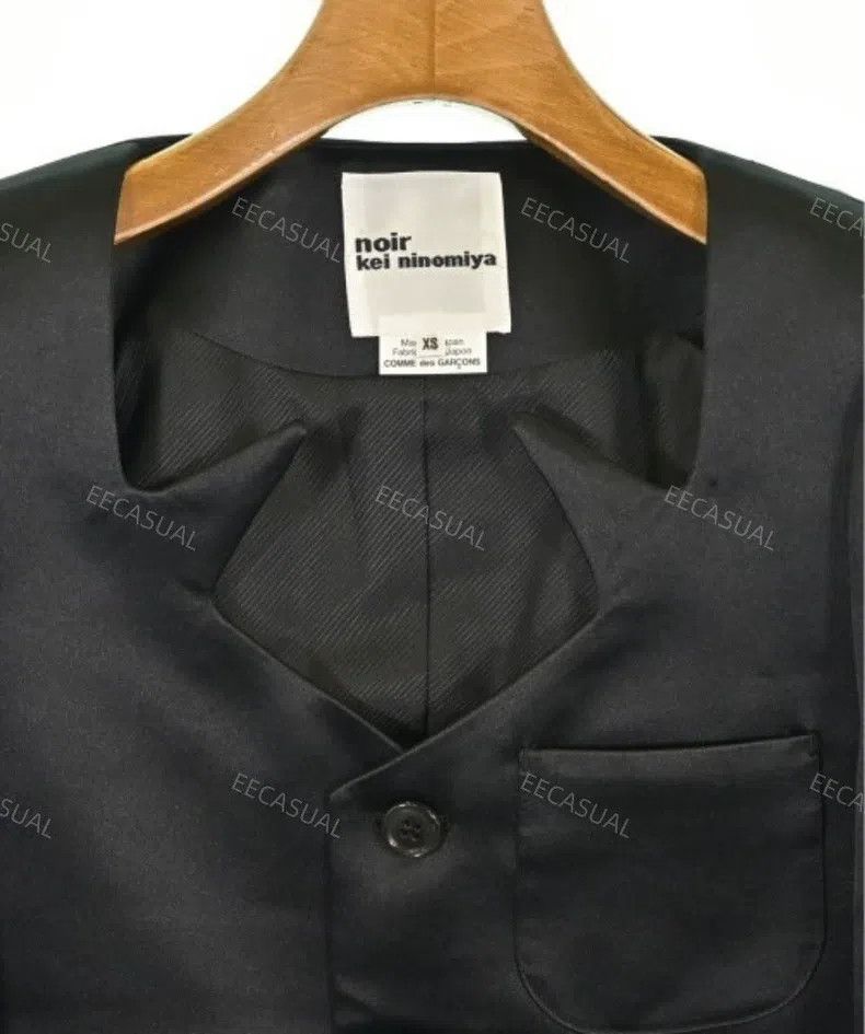 Comme des Garcons Comme Des Garcons Black Spiked Collar Glossy Jacket Size XS / US 0-2 / IT 36-38 - 8 Thumbnail