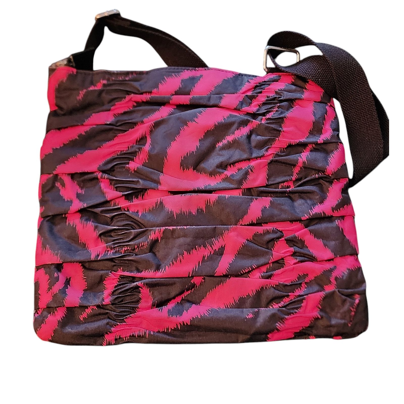 Betsey Johnson Betsey Johnson pink & black zebra print nylon crossbody bag Size ONE SIZE - 2 Thumbnail