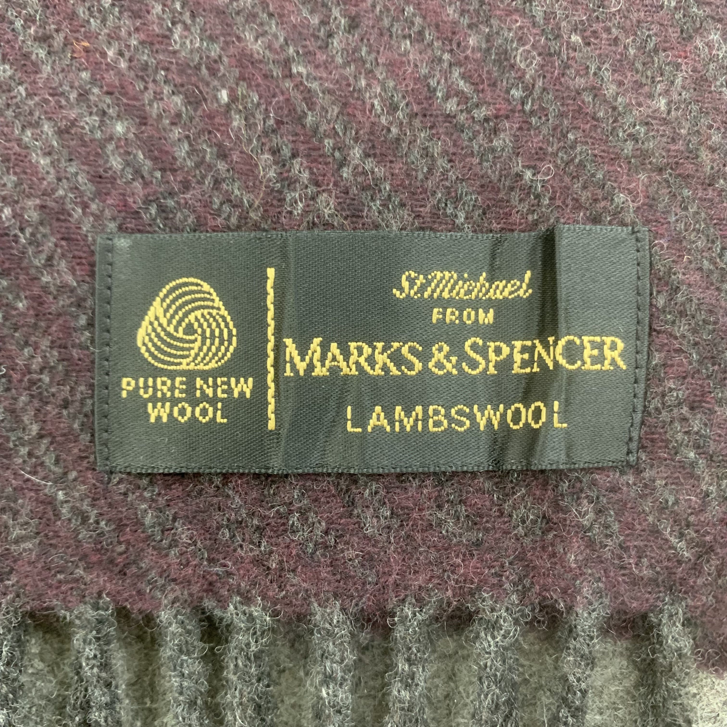 Vintage Marks & Spencer Scarf Wool Muffler Neck Wrap BL9245 Size ONE SIZE - 5 Thumbnail