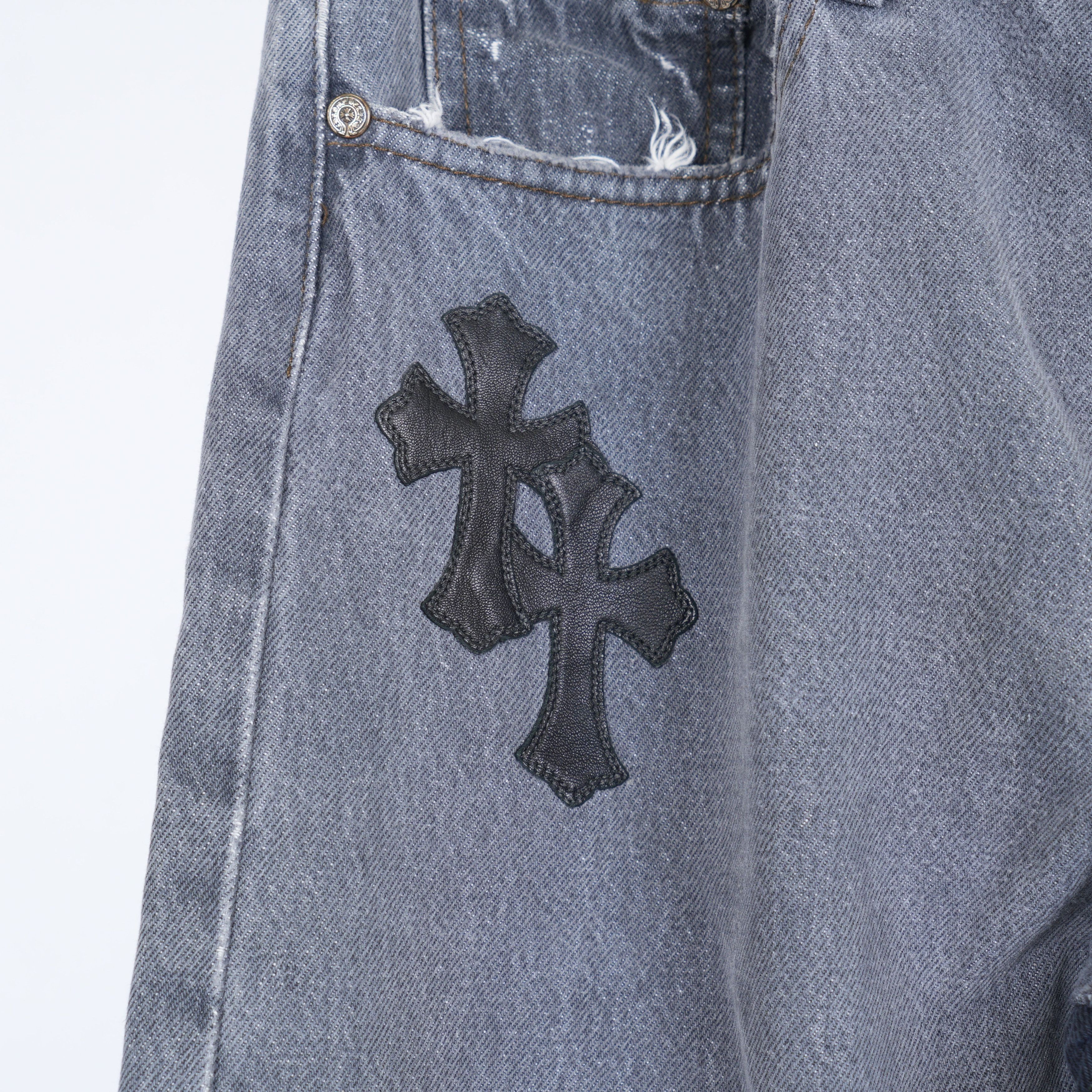 Chrome Hearts CHROME HEARTS X GALLERY DEPT CROSS PATCH LEVI'S DENIM Size US 30 / EU 46 - 3 Thumbnail