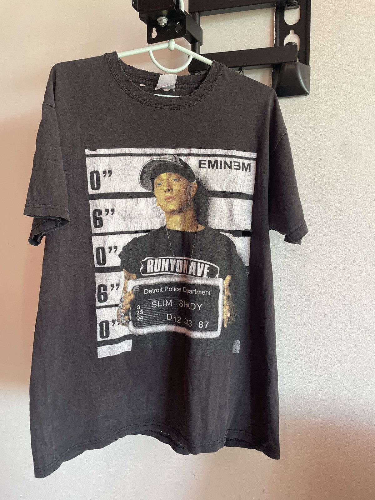 Eminem × Rap Tees × Vintage Trashed Vintage 00s Eminem Slim Shady Rap T Shirt Tee Size US M / EU 48-50 / 2 - 1 Thumbnail
