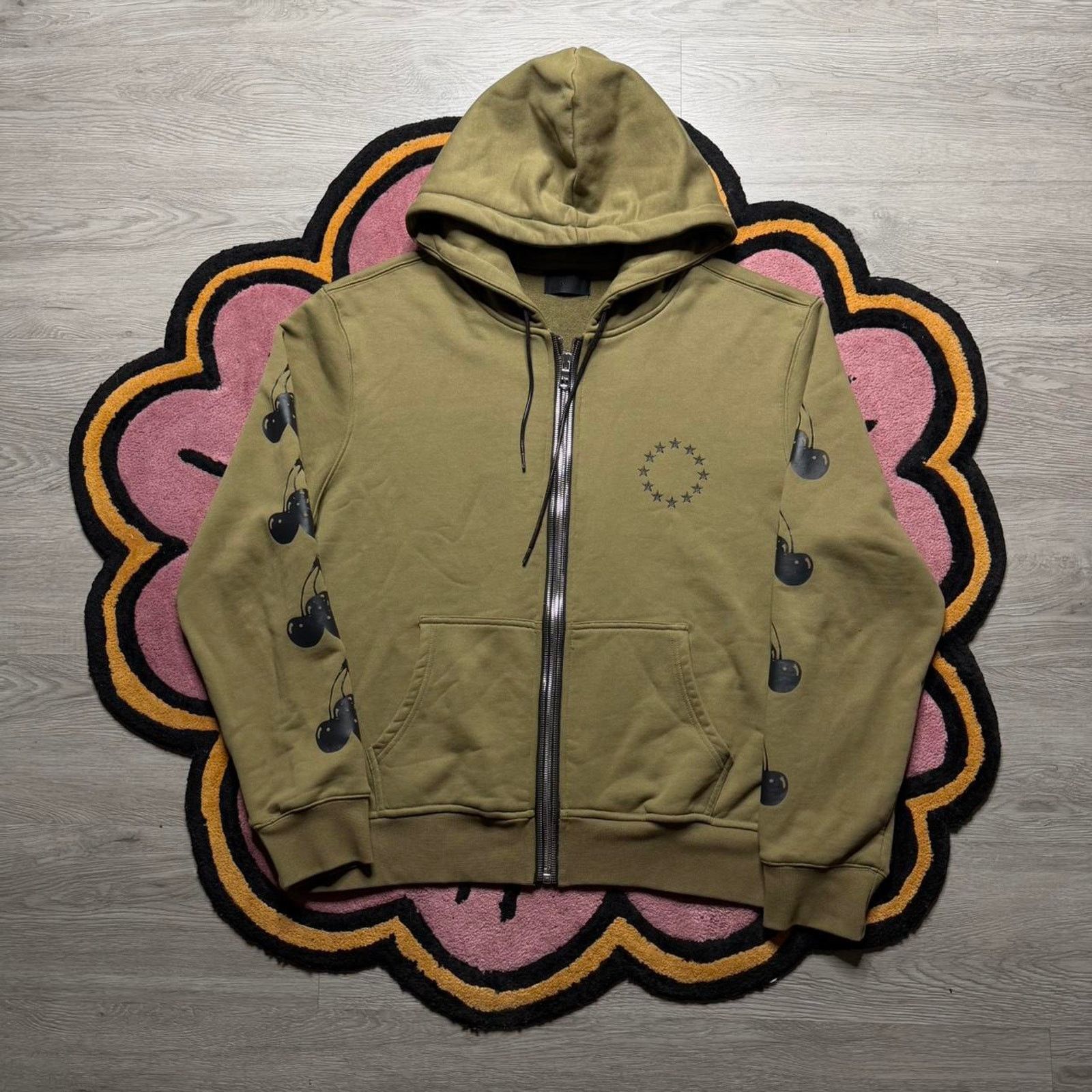 Rta RTA Floyd Full Zip Graphic Logo Hoodie Size Medium Green Size US M / EU 48-50 / 2 - 1 Thumbnail