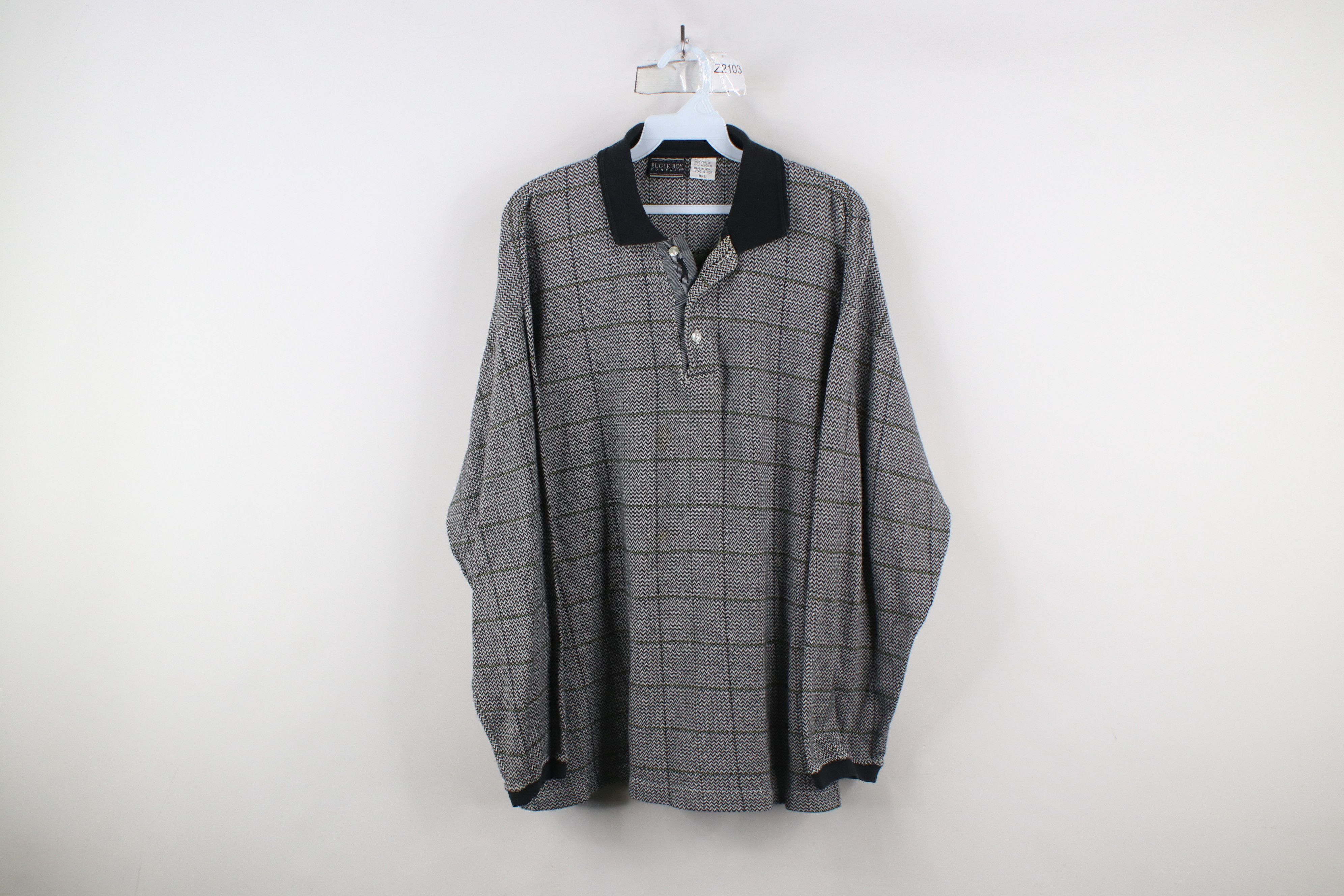 Vintage Vintage 90s Streetwear Knit Long Sleeve Rugby Polo Shirt Size US XXL / EU 58 / 5 - 1 Thumbnail