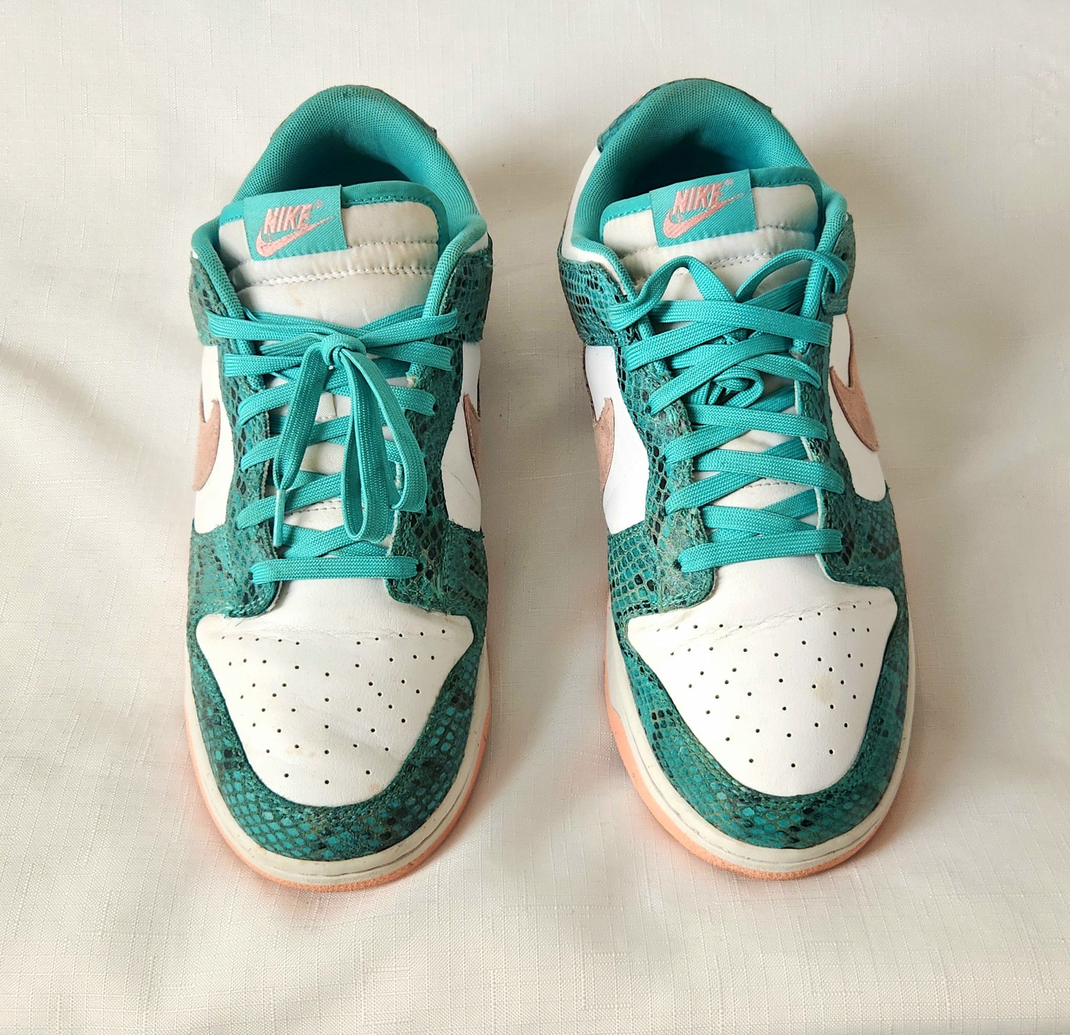 Nike Nike Dunk Low Snakeskin Washed Teal Bleached Coral size 13 Size US 13 / EU 46 - 3 Thumbnail