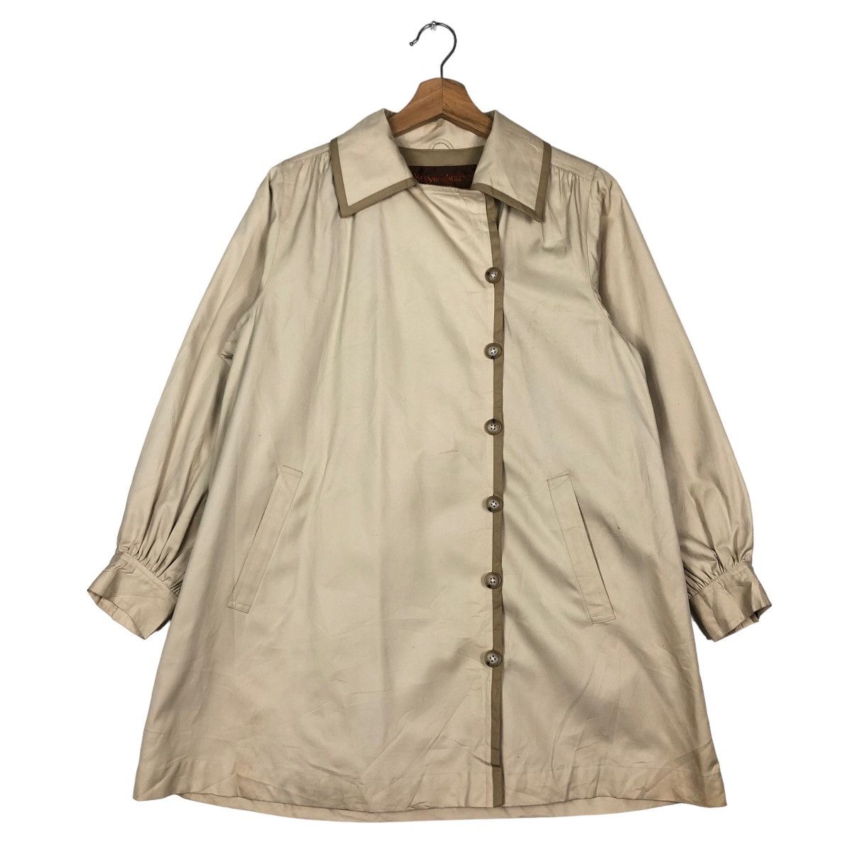 🔥Rich Brown - Long Fly Coats Jacket Herringbone Botton