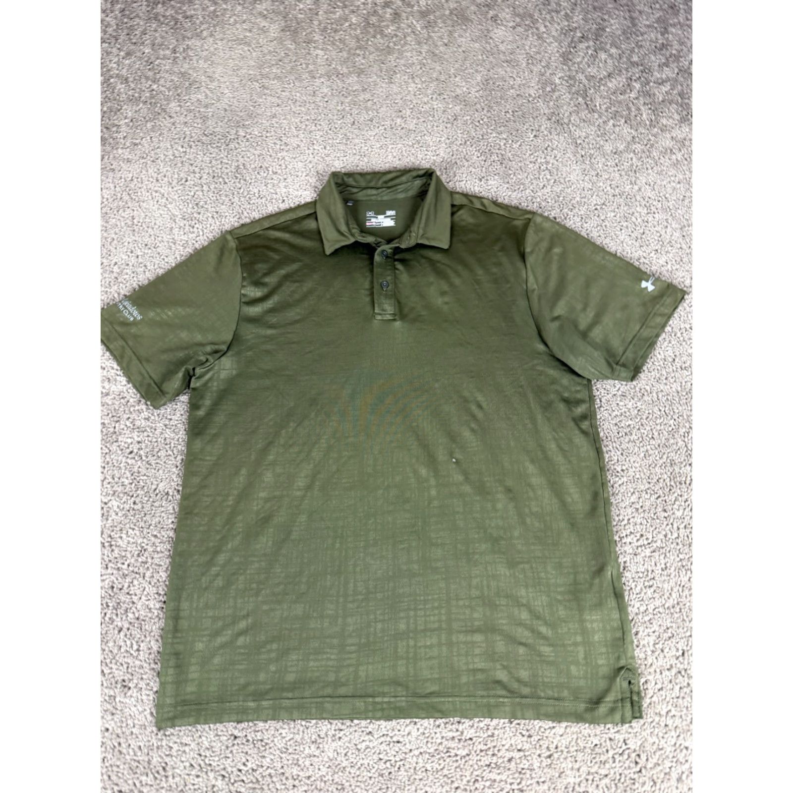 Under Armour Under Armour Shirt Polo Mens L Olive Green HeatGear Loose Fit Casual Size US L / EU 52-54 / 3 - 2 Thumbnail